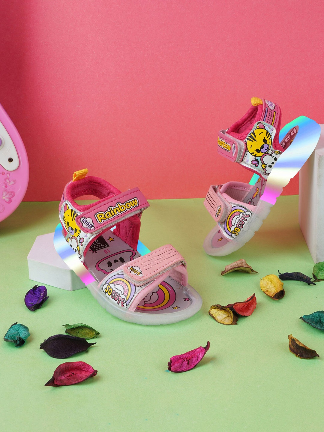 

BAESD Kids Musical LED Sports Sandals, Pink