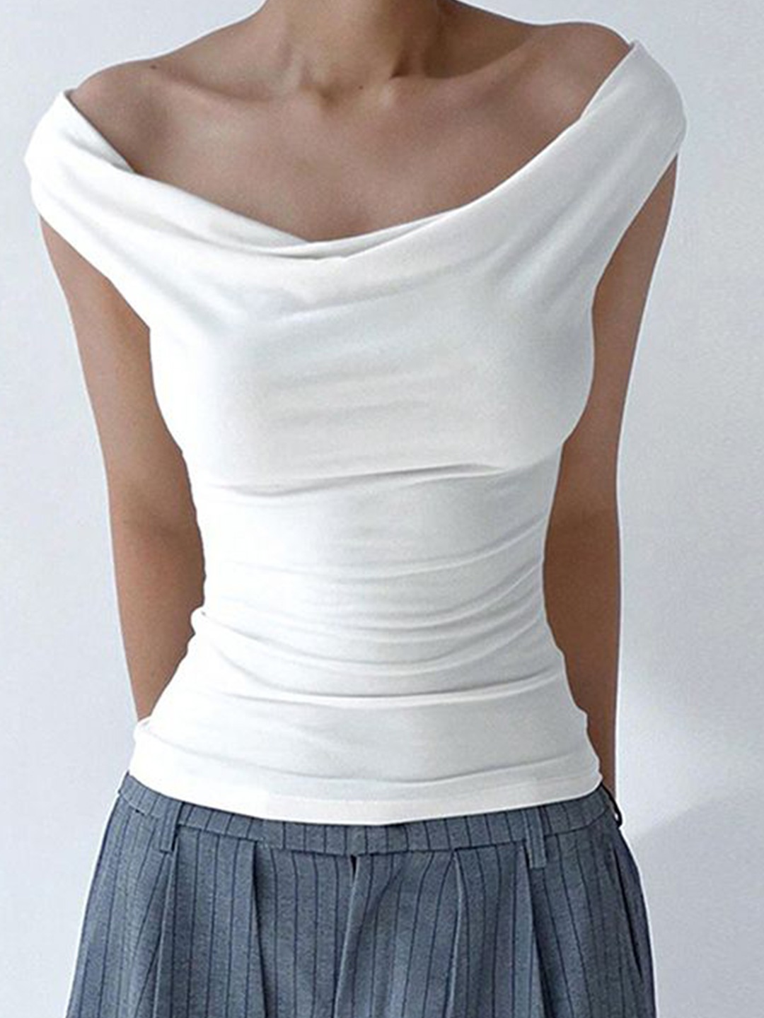

StyleCast x Revolte Cowl Neck Top, White