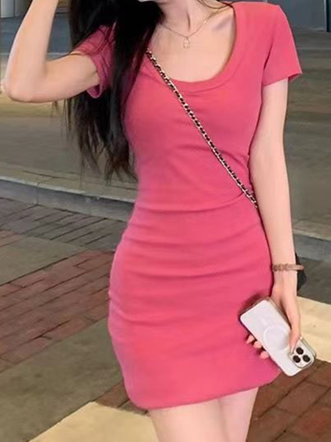 

StyleCast x Women Revolte Bodycon Mini Dress, Fuchsia