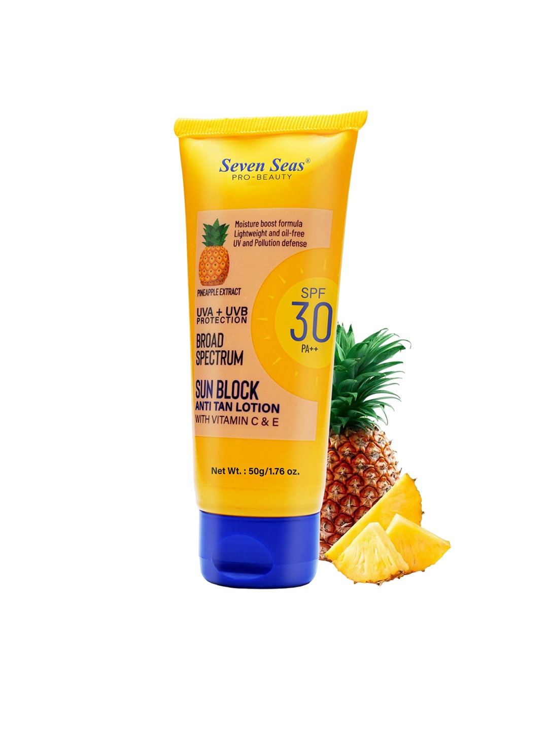 

Seven Seas Sun Block Anti Tan Lotion With Vitamin E & C - 50g, Na
