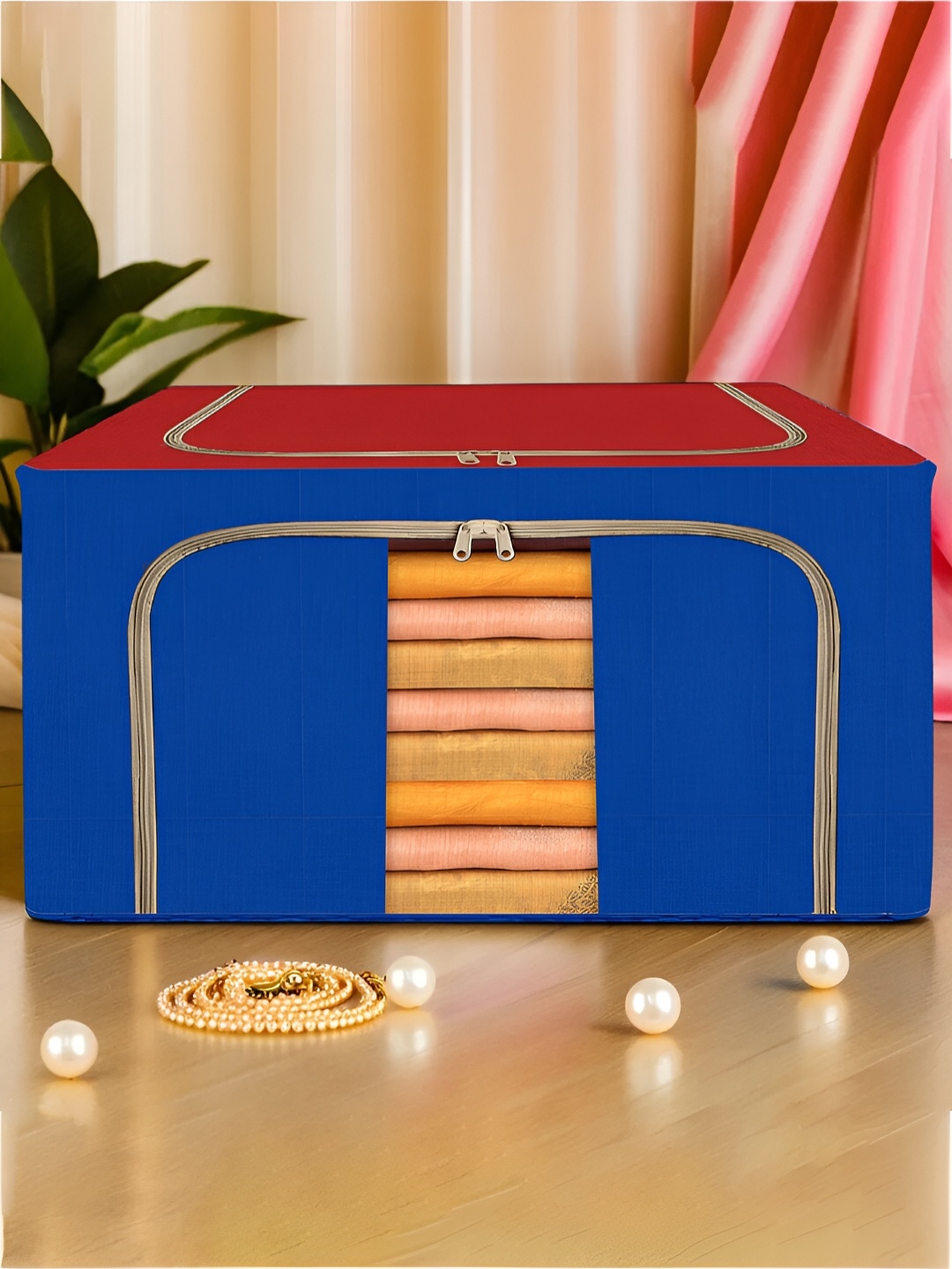 

Kuber Industries Red & Blue Regular Drawer Organiser