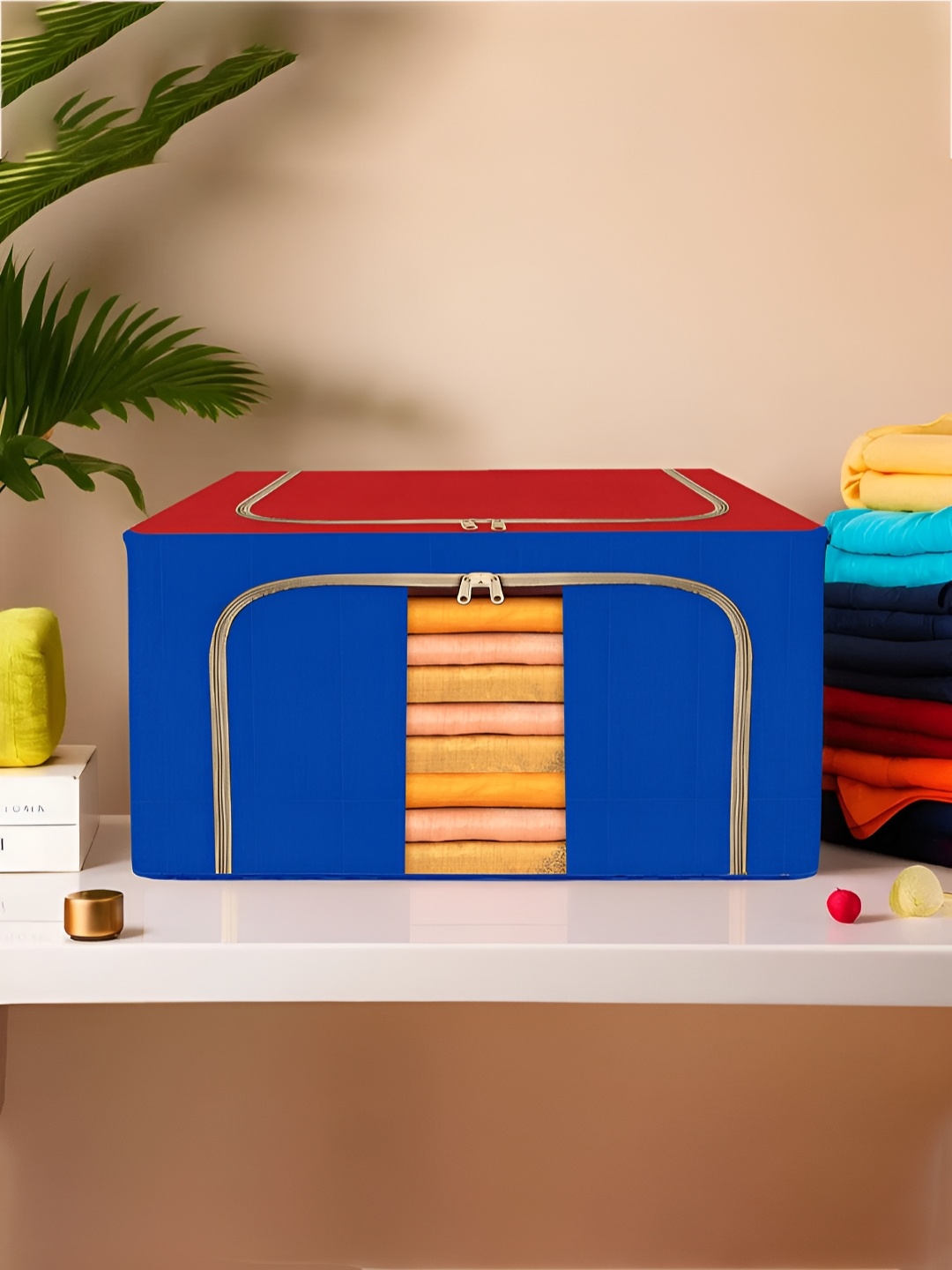 

Kuber Industries Red & Blue Regular Drawer Organiser