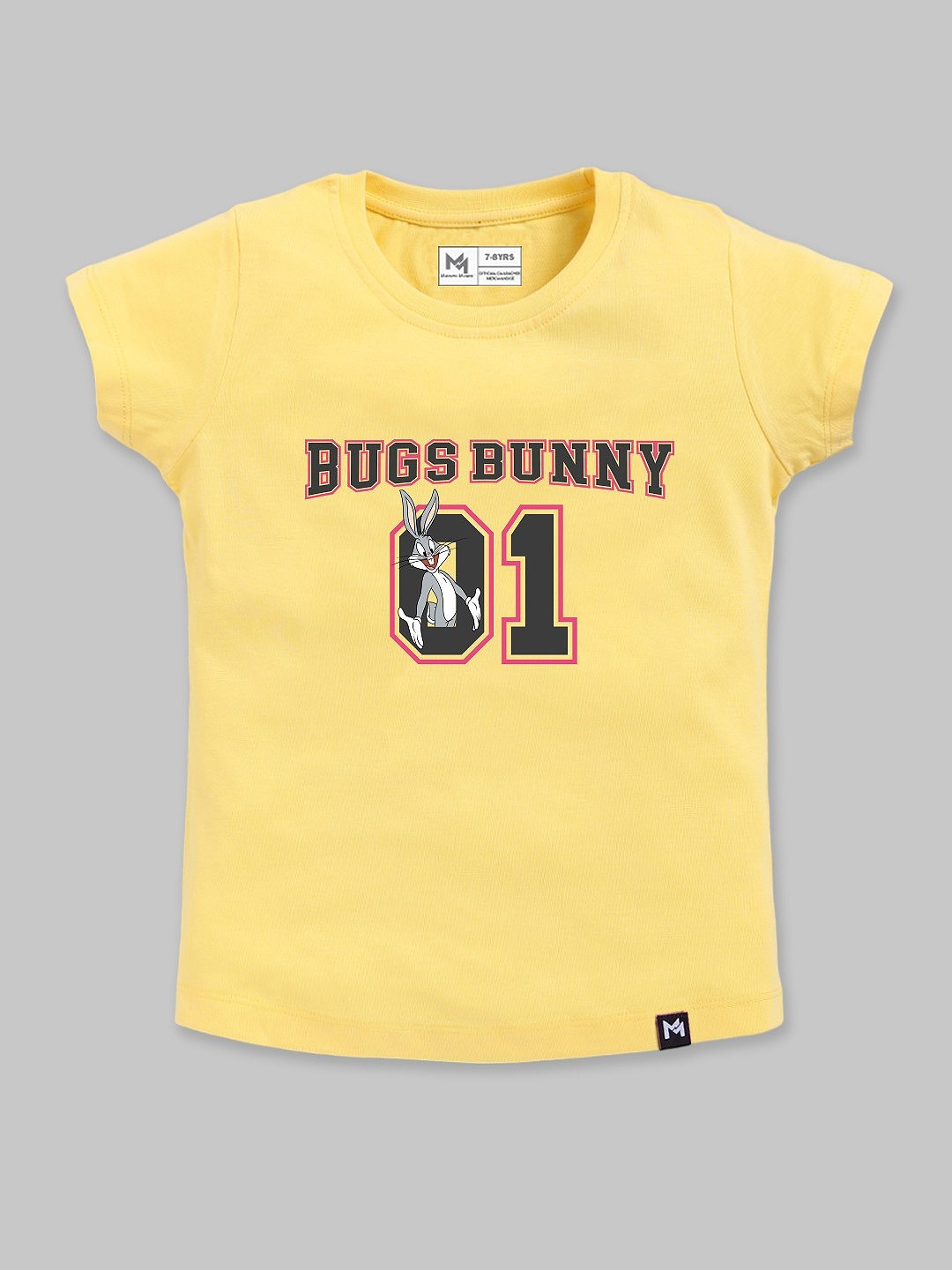 

YK X Minute Mirth Girls Printed Pure Cotton T-shirt, Yellow