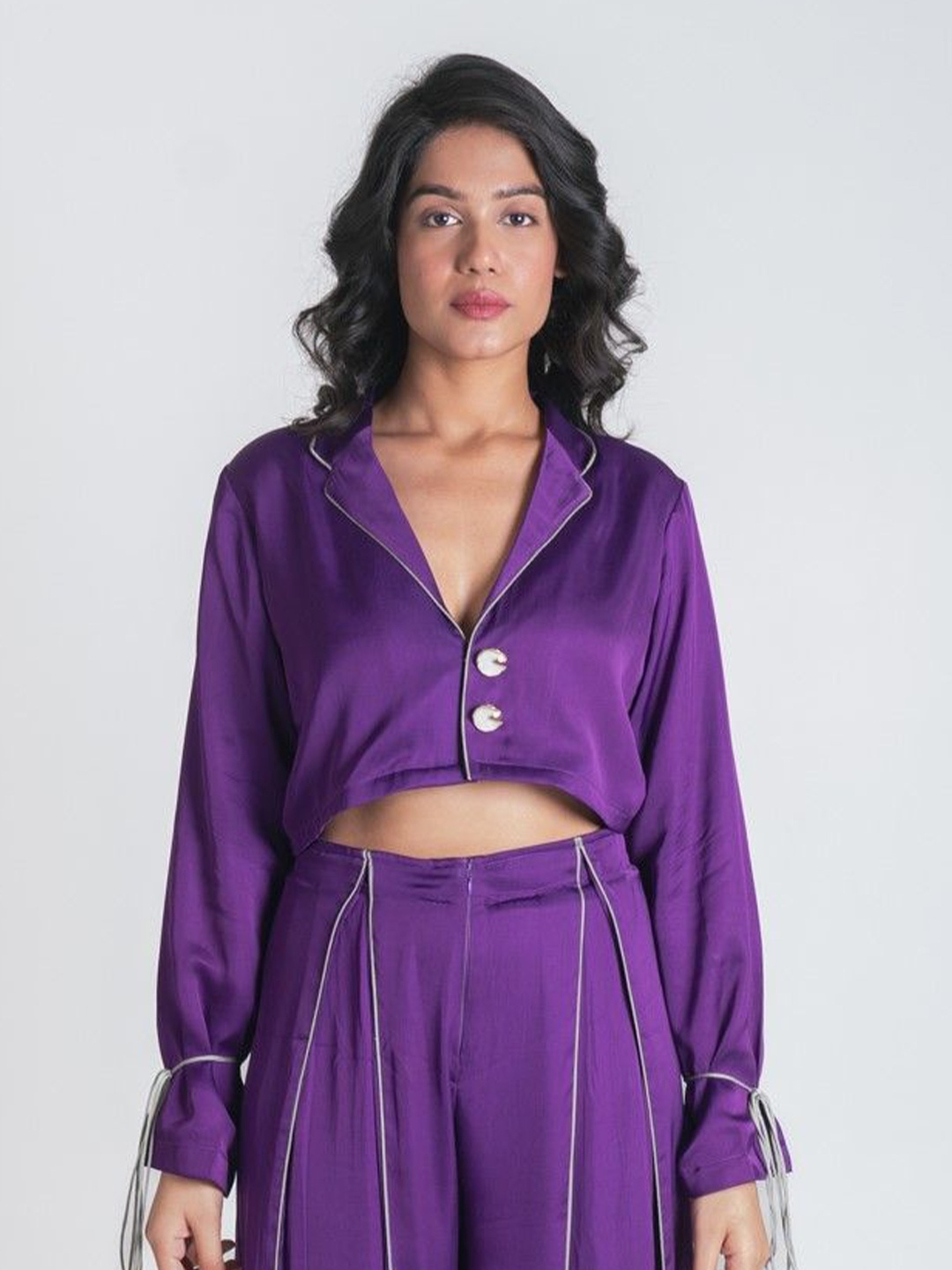 

Neora Crepe Top, Purple