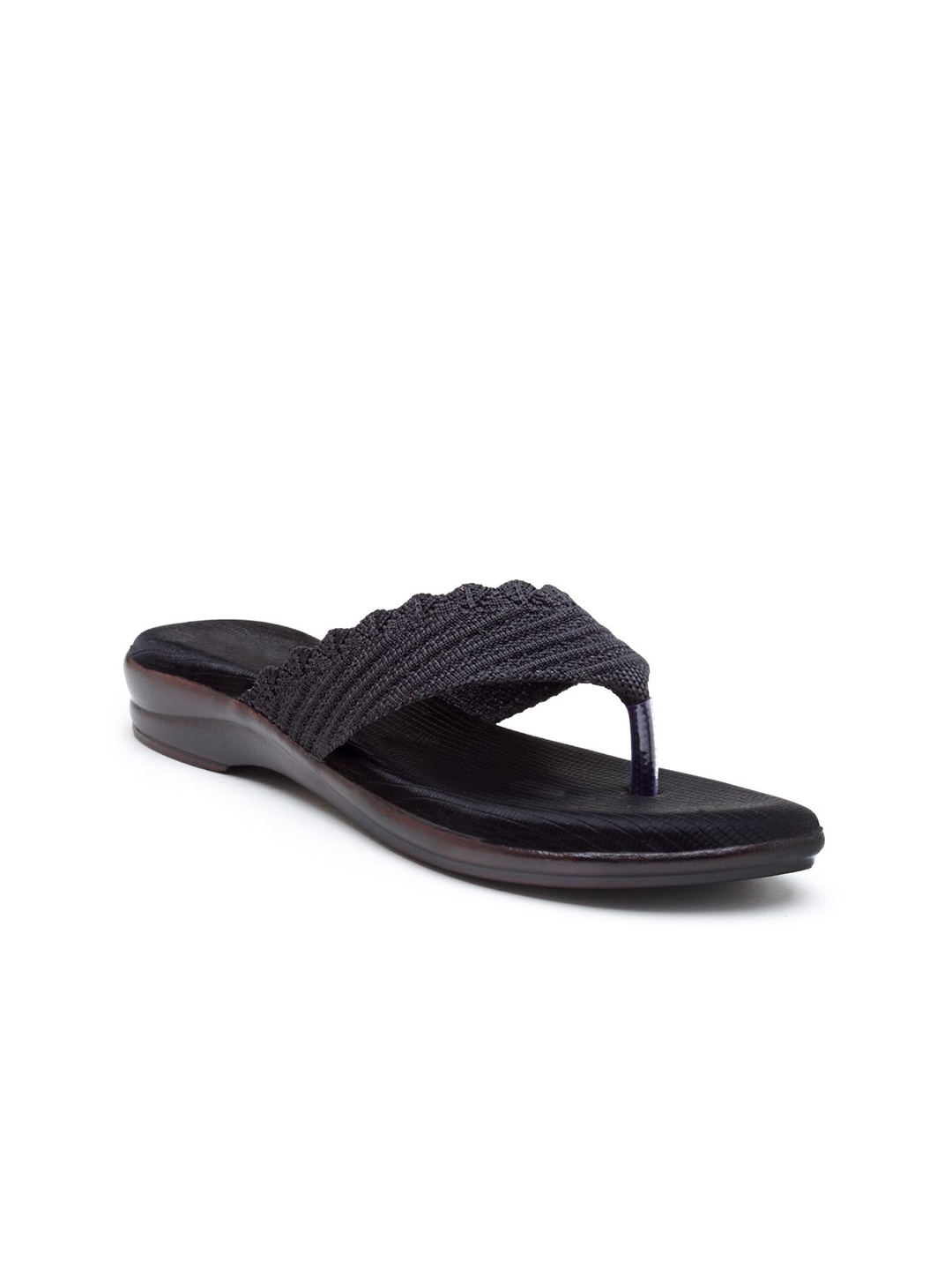

sneakers villa Women Open Toe Flats, Black