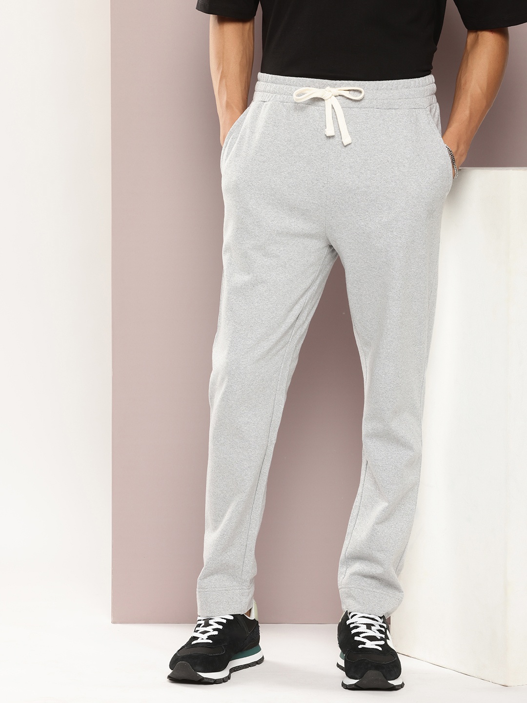 

Kook N Keech Slim Fit Track Pants, Grey melange