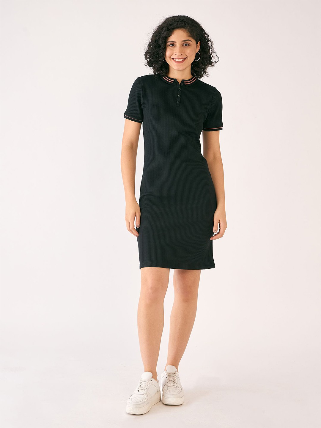 

SALT ATTIRE Women T-shirt Dress, Black