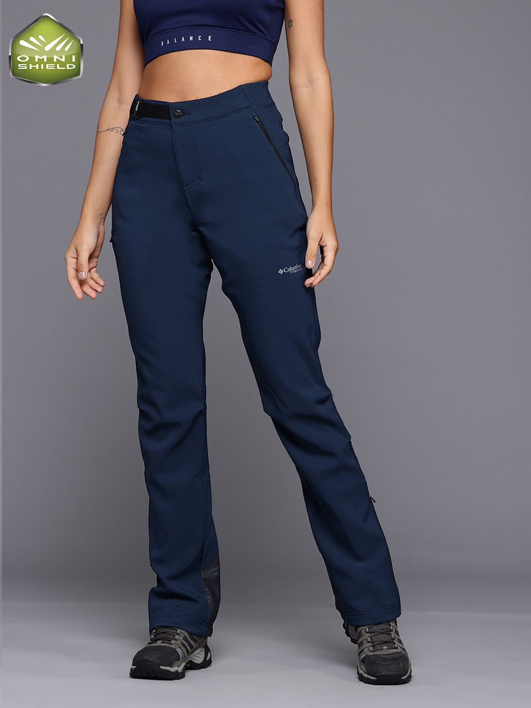 

Columbia Vast Canyon Omni-Heat Infinity Softshell Outdoor Track Pants, Navy blue