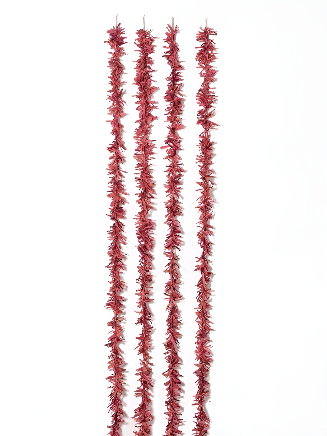 

Contrast Living Pink & Peach 4 Pieces Textured Hanging Tinsels Festive Decor