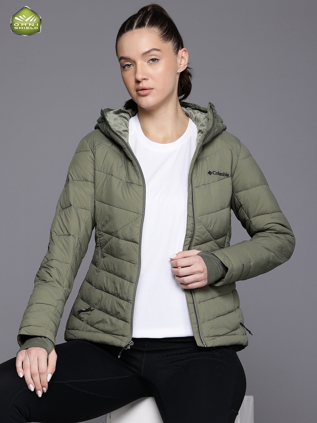 

Columbia Joy Peak II Hooded Lightweight Puffer Jacket, Green