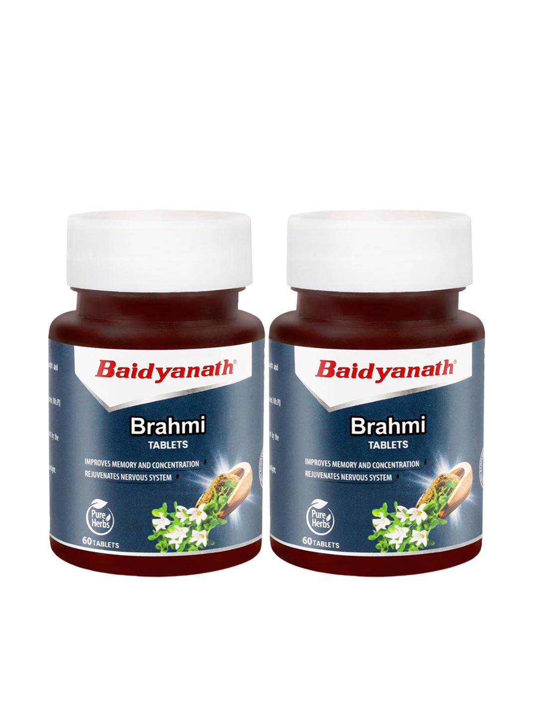 

Baidyanath Set Of 2 Brahmi Tablets - 60 Tablets Each, Blue