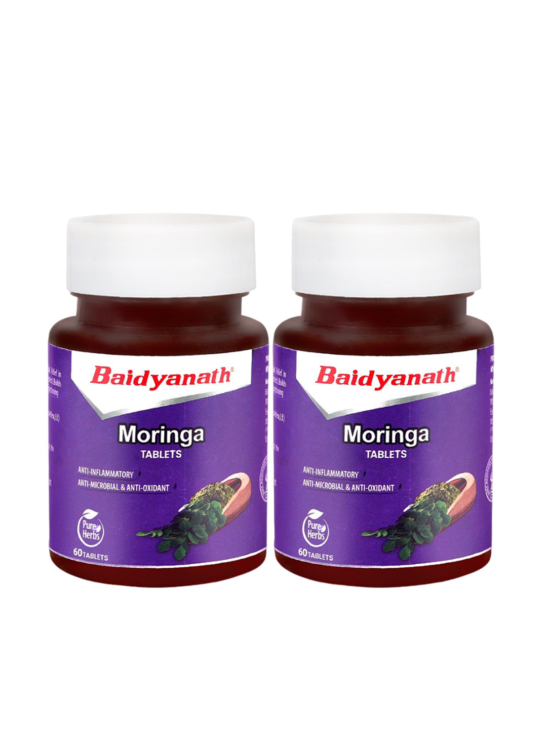 

Baidyanath Set Of 2 Moringa Tablets For Overall Health, Purple