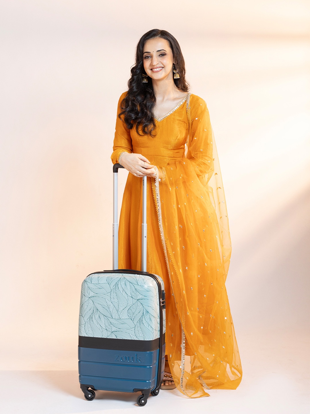 

ZOUK Unisex Calangute Tides Raahi Large Trolley Bag, Teal