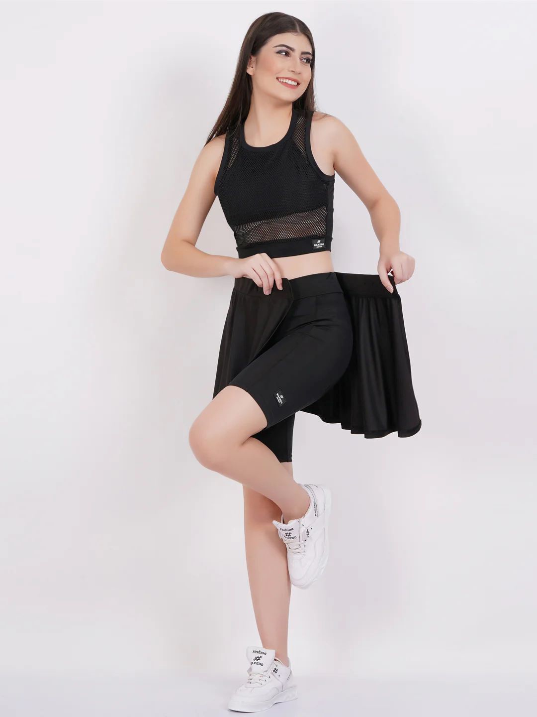 

Raxedo 3 in 1 Breathable Mini Skorts, Black