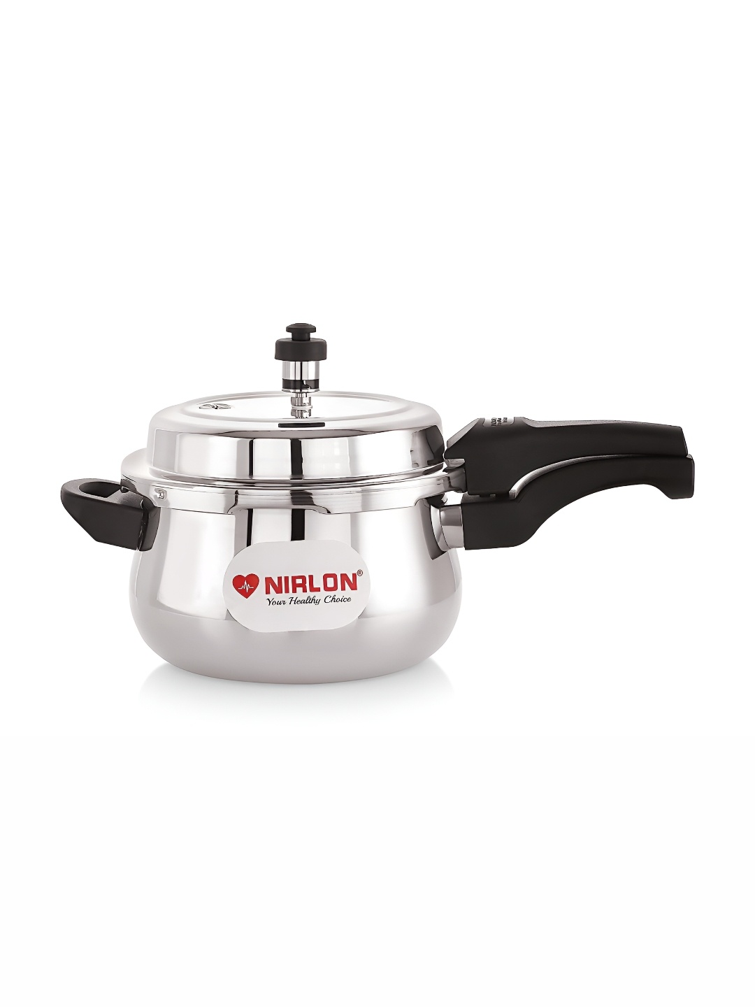 

NIRLON Induction & Gas Compatible Outer Lid Belly Triply Pressure Cooker- 3 L, Silver