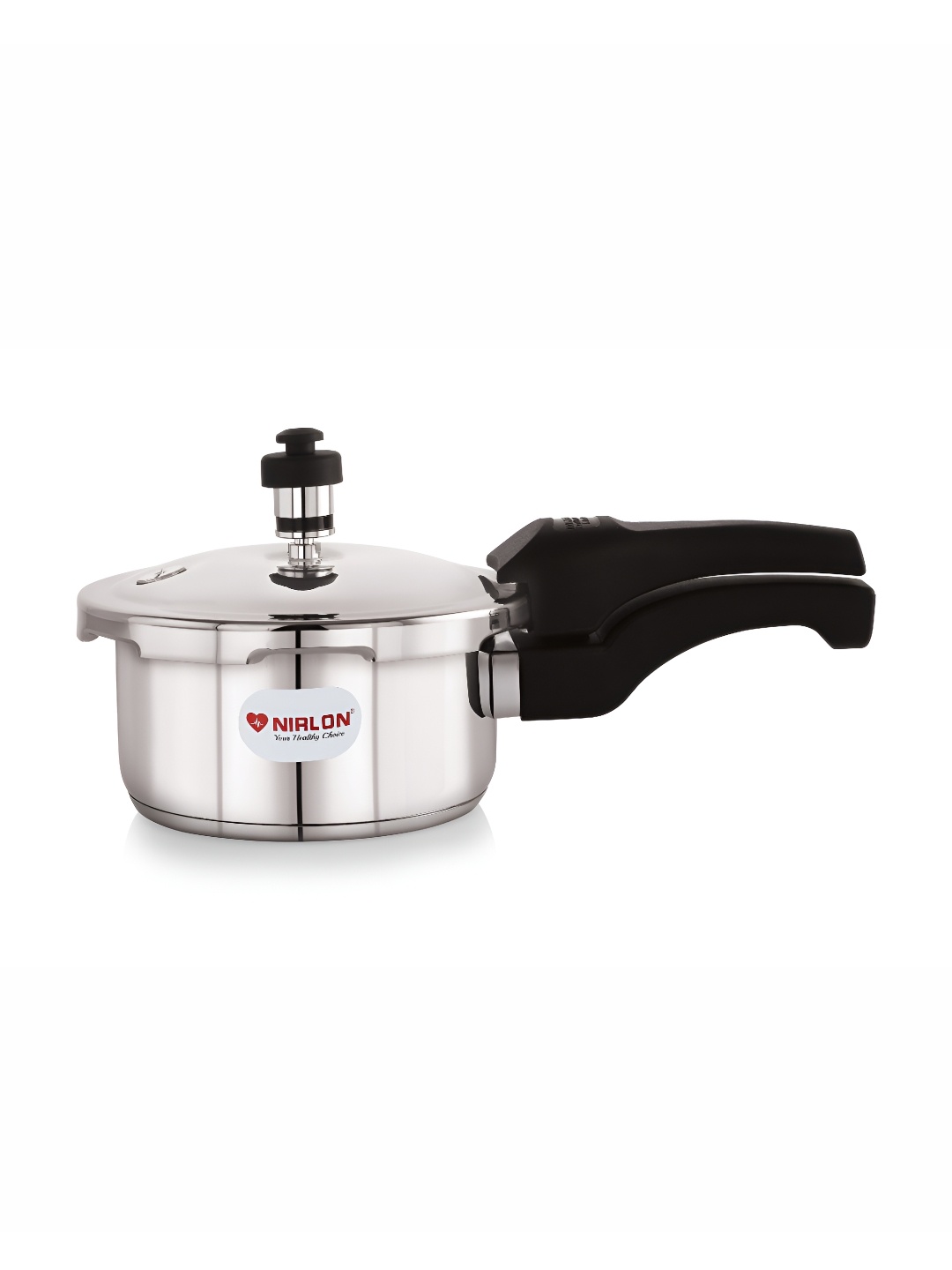 

NIRLON Sandwich Bottom Induction & Gas Compatible Outer Lid Pressure Cooker- 1 L, Silver