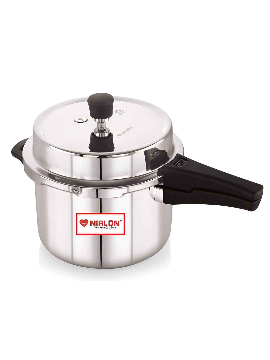 

NIRLON Induction & Gas Compatible Outer Lid Triply Stainless Steel Pressure Cooker- 3 L, Silver