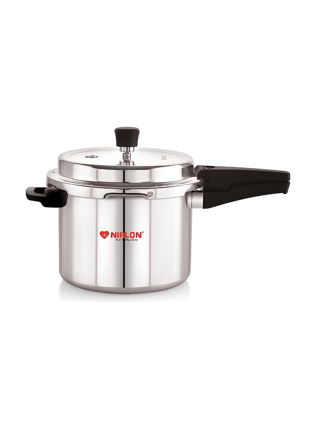 

NIRLON Silver toned Supreme Induction Base Outer Lid Aluminium Pressure Cooker- 5 L