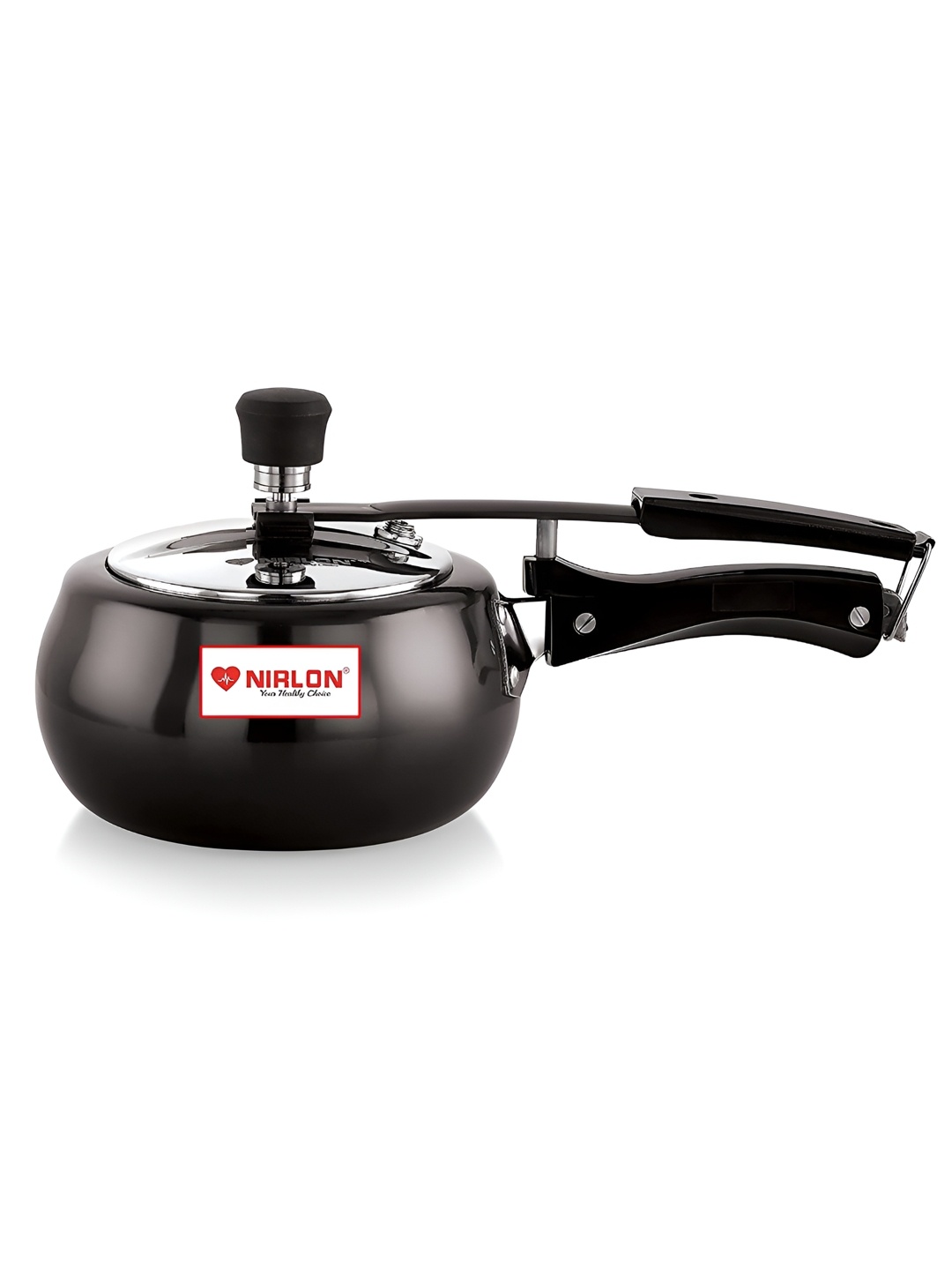 

NIRLON Black Hard Anodised Induction Base Inner Lid Aluminium Pressure Cooker- 2 L