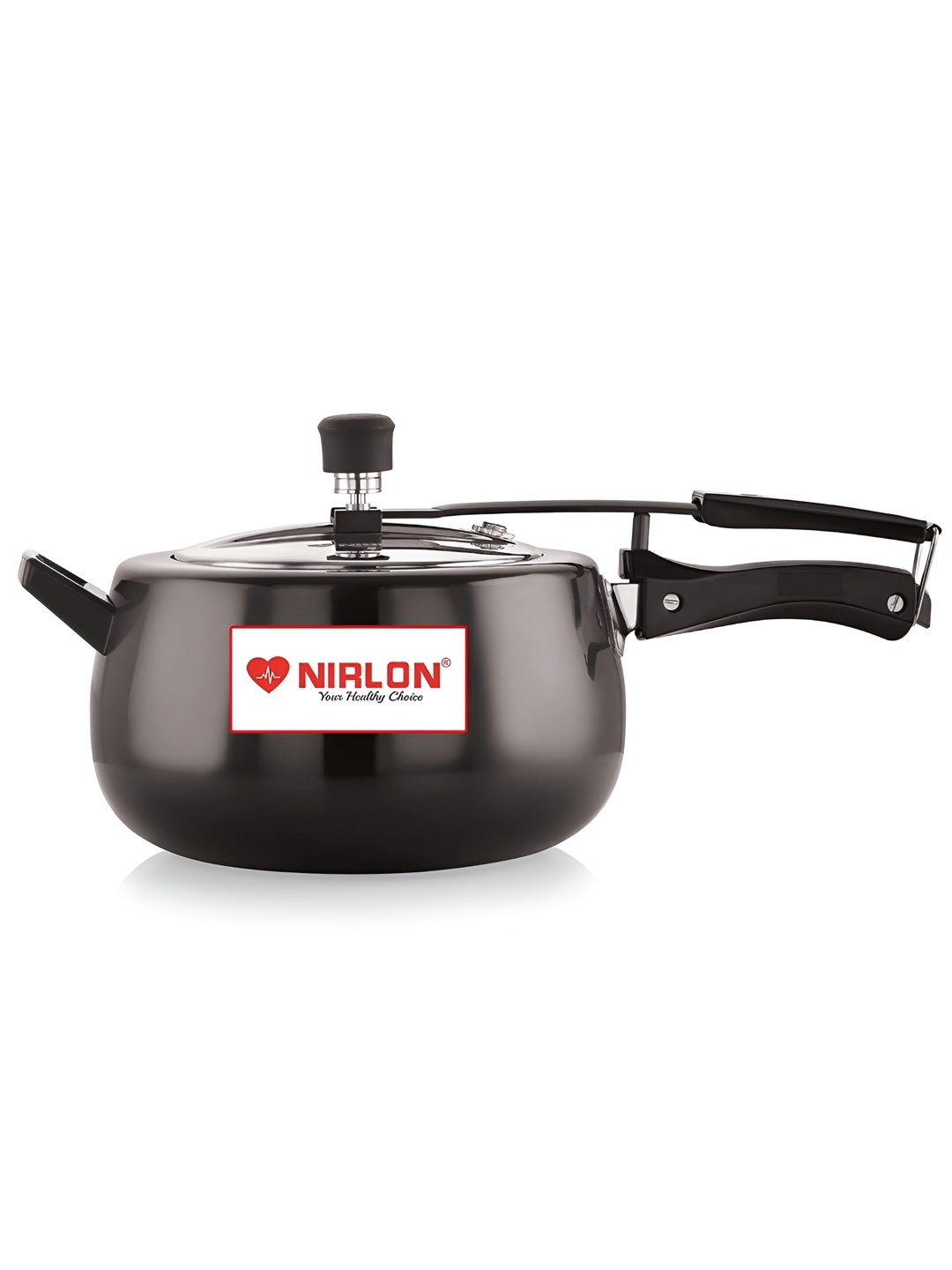 

NIRLON Black Hard Anodised Induction Base Inner Lid Aluminium Pressure Cooker 5 L