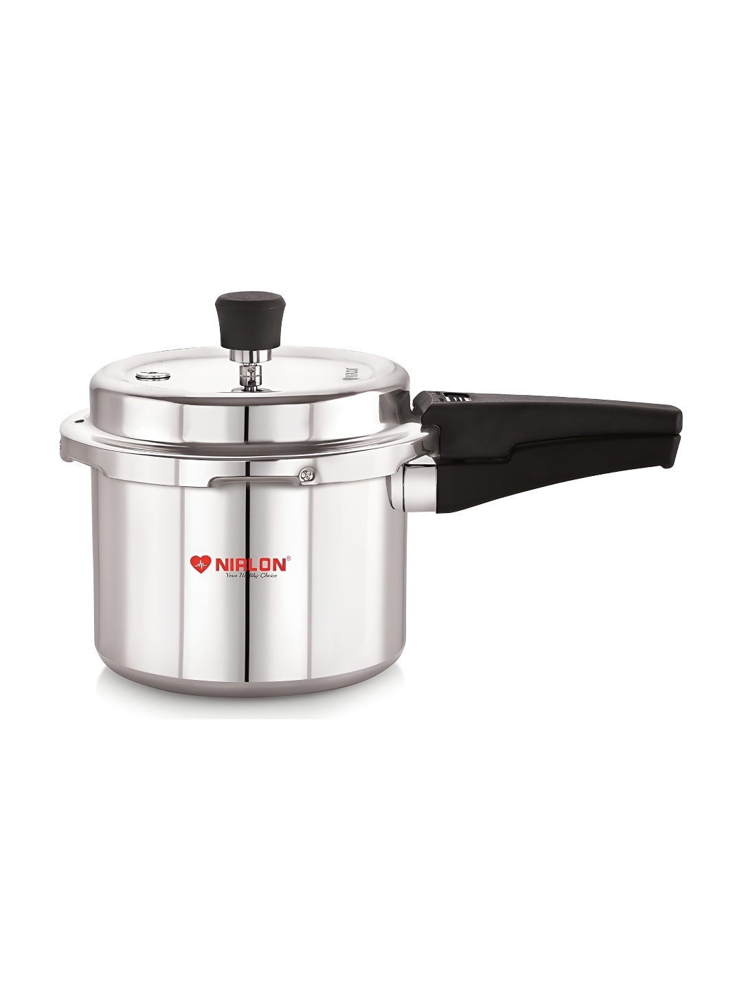 

NIRLON ECO Silver-Toned Outer Lid Pressure Cooker With Metallic Safety Plug 3 L