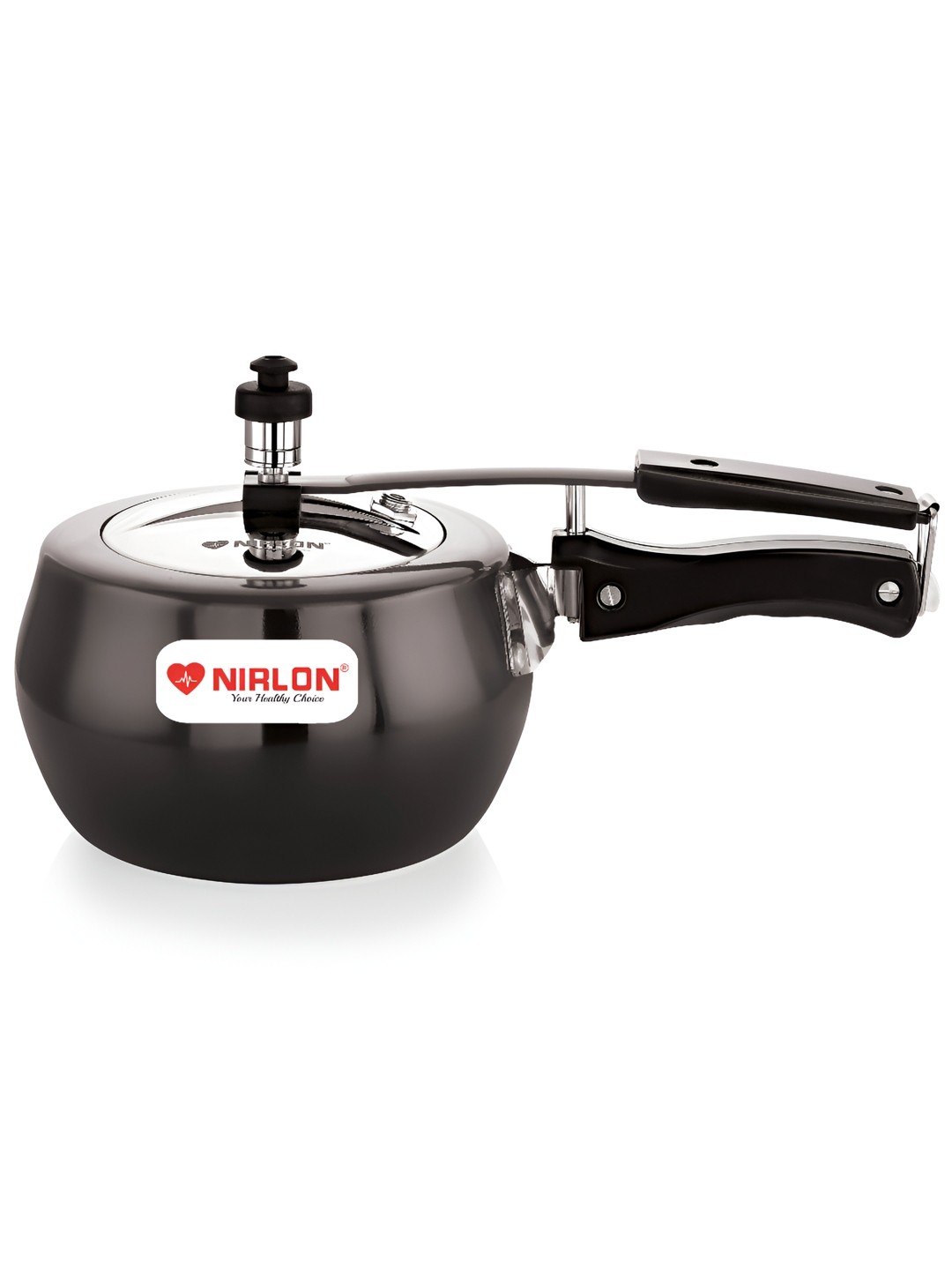 

NIRLON Black Hard Anodized Induction Base Inner Lid Matka Pressure Cooker- 3 L