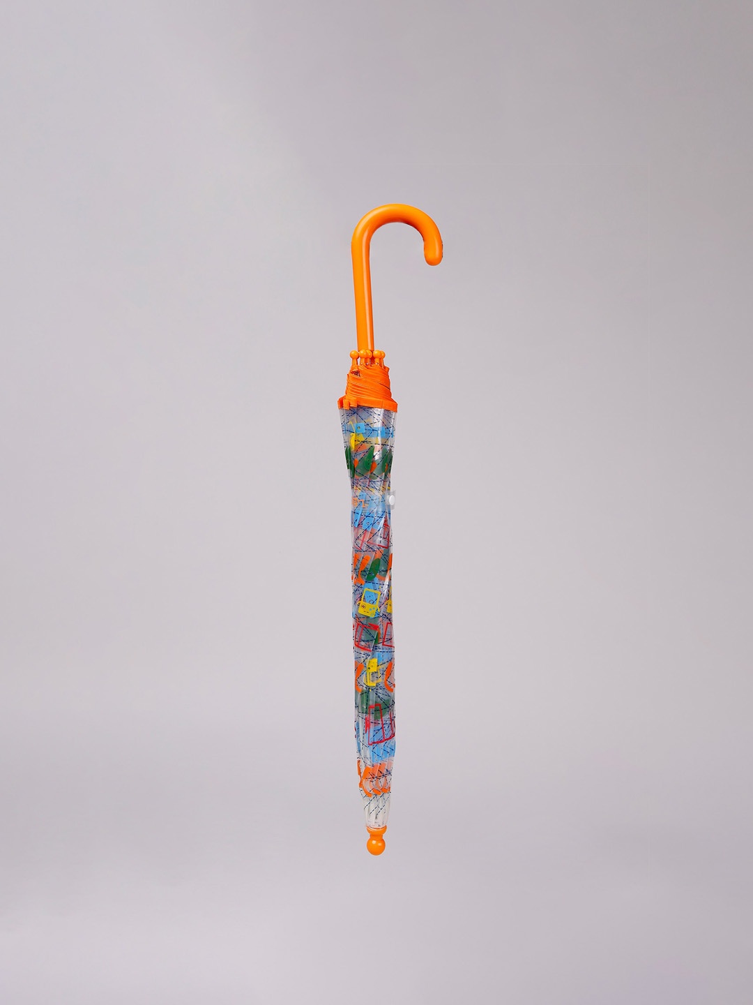 

M'andy Quirky Printed Manual Non-Foldable Umbrellas, Orange