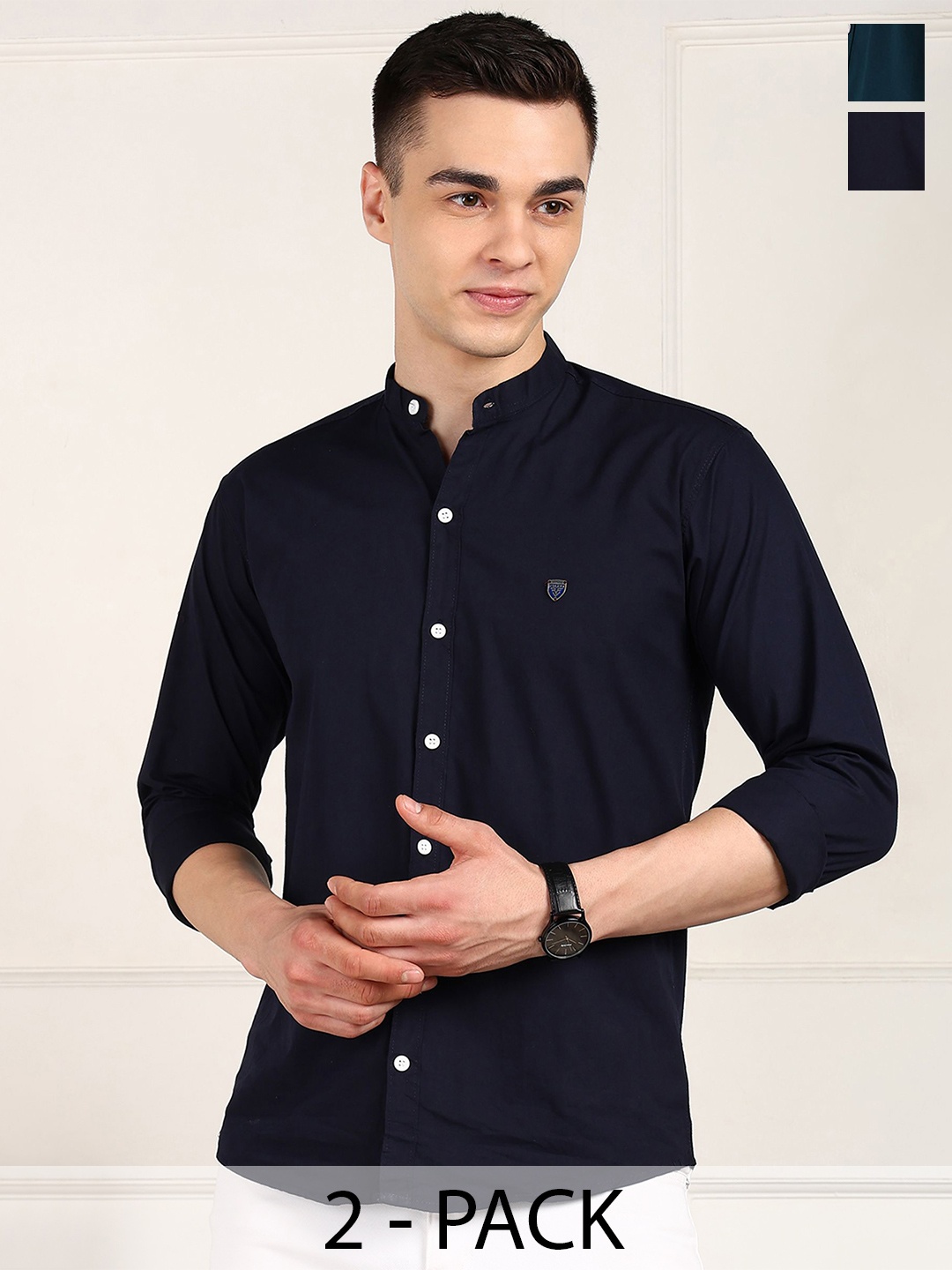 

FUBAR Men Slim Fit Opaque Casual Shirt, Black