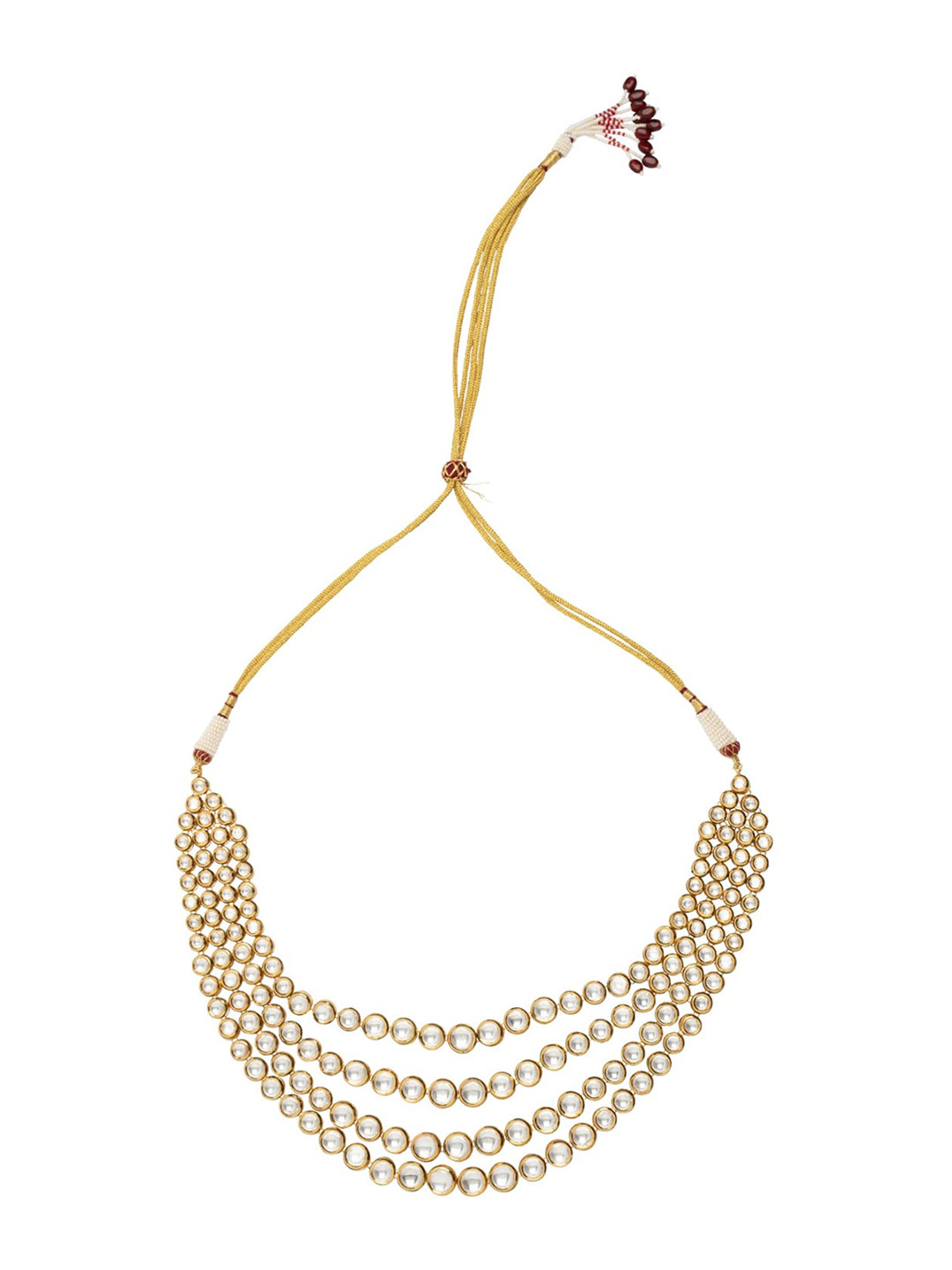 

Vivinia by Vidhi Gold-Plated Kundan Studded & Beaded Jewellery Set