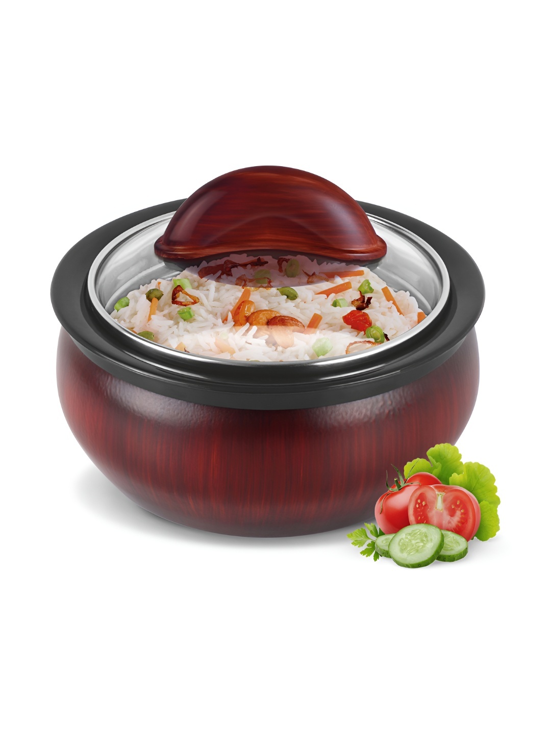 

Milton Brown Clarion 2000 Stainless Steel Casserole 1950 ml, Maroon