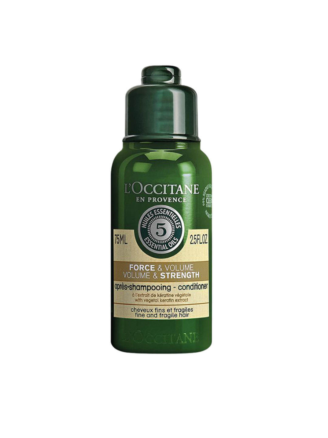 

LOccitane en Provence Strength & Volume Conditioner with Lemon Oil & Vitamin B5 - 75 ml, Green