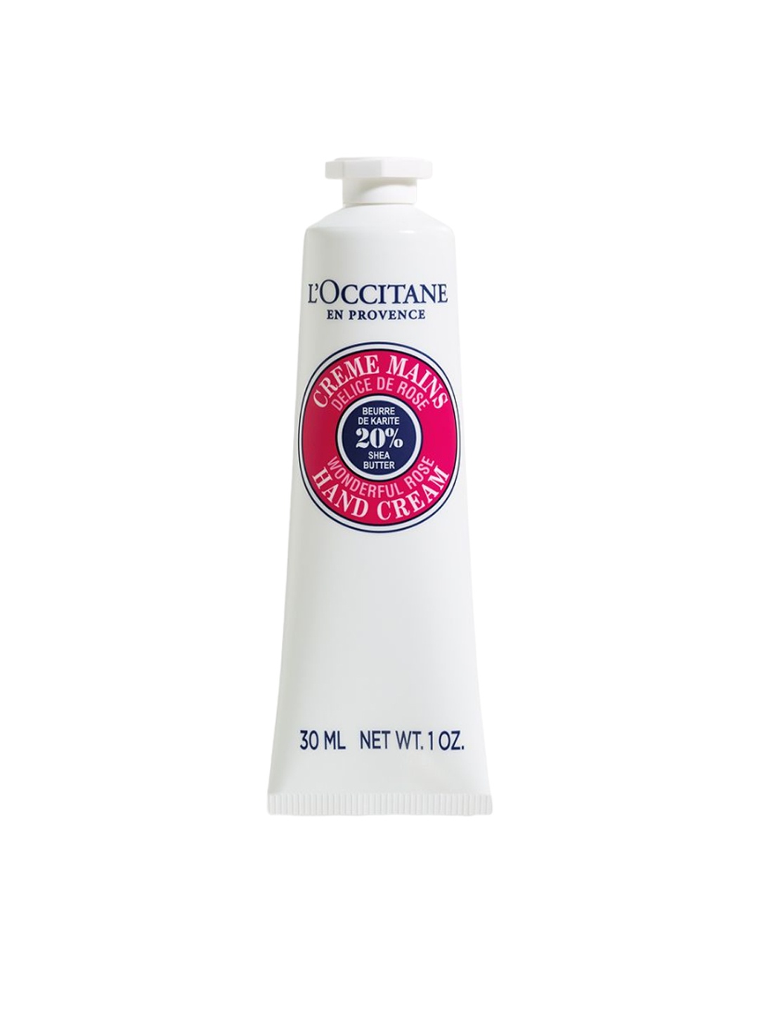

LOccitane en Provence Wonderful Rose Hand Cream with Shea Butter - 30ml, White