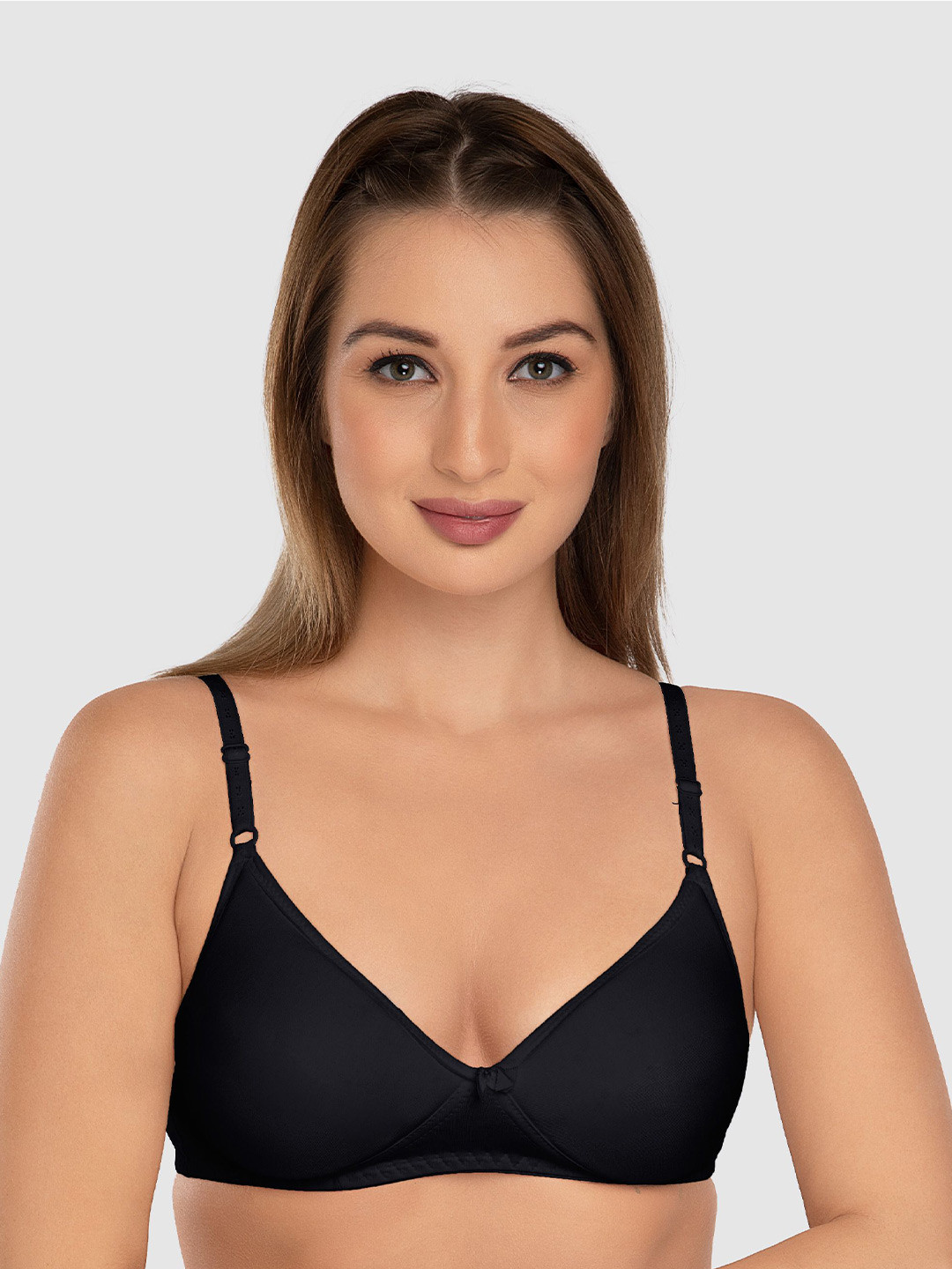 

Daisy Dee Full Coverage Lightly Padded Cotton T-shirt Bra-All Day Comfort, Black