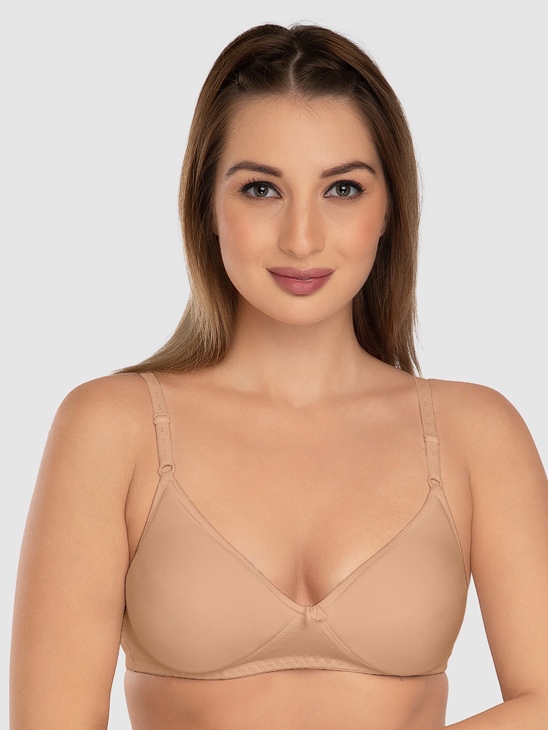 

Daisy Dee Bra Full Coverage Lightly Padded Cotton T-shirt Bra-All Day Comfort, Beige