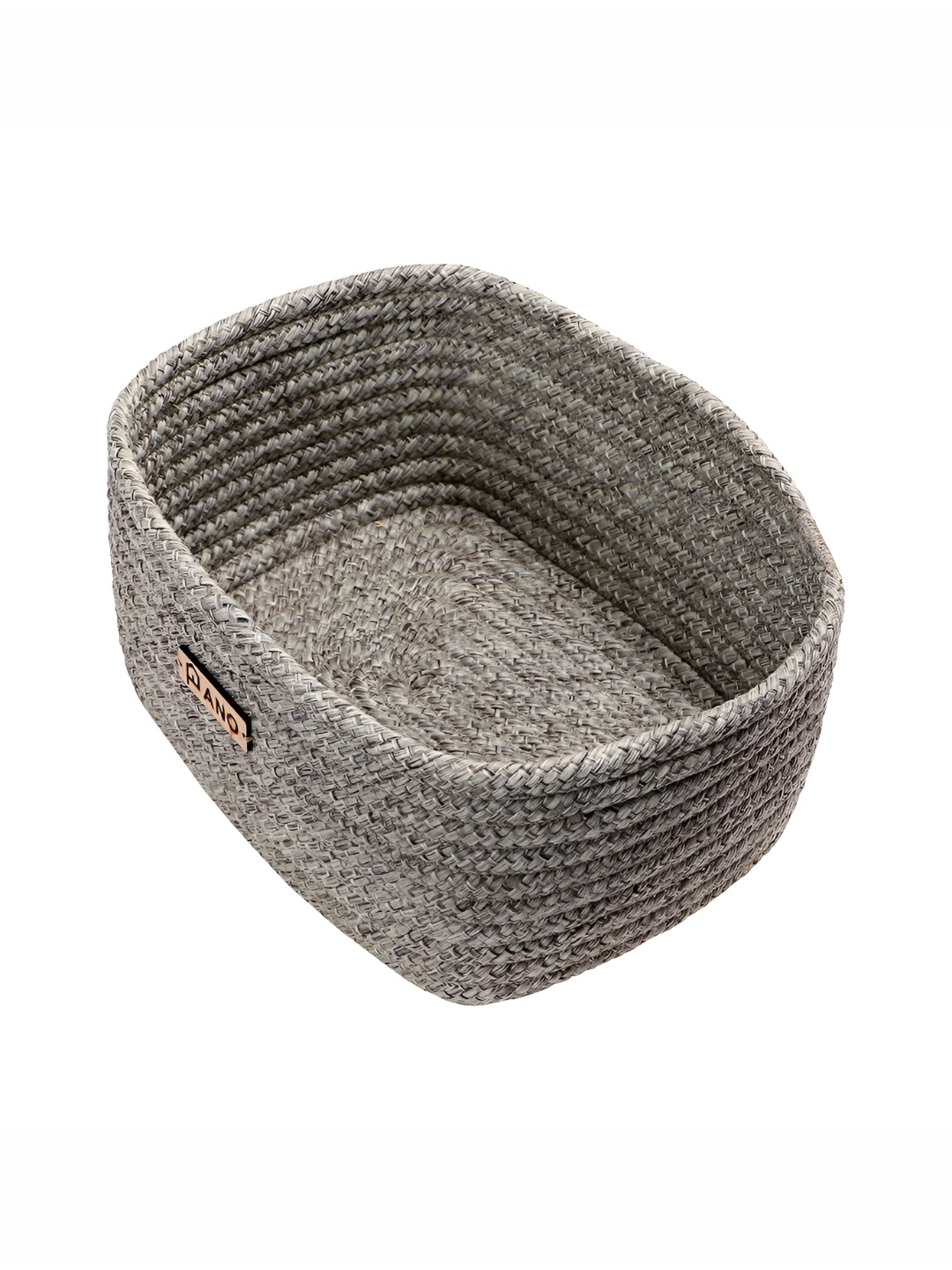 Pano Harmony Grey Self Design Medium Storage Basket