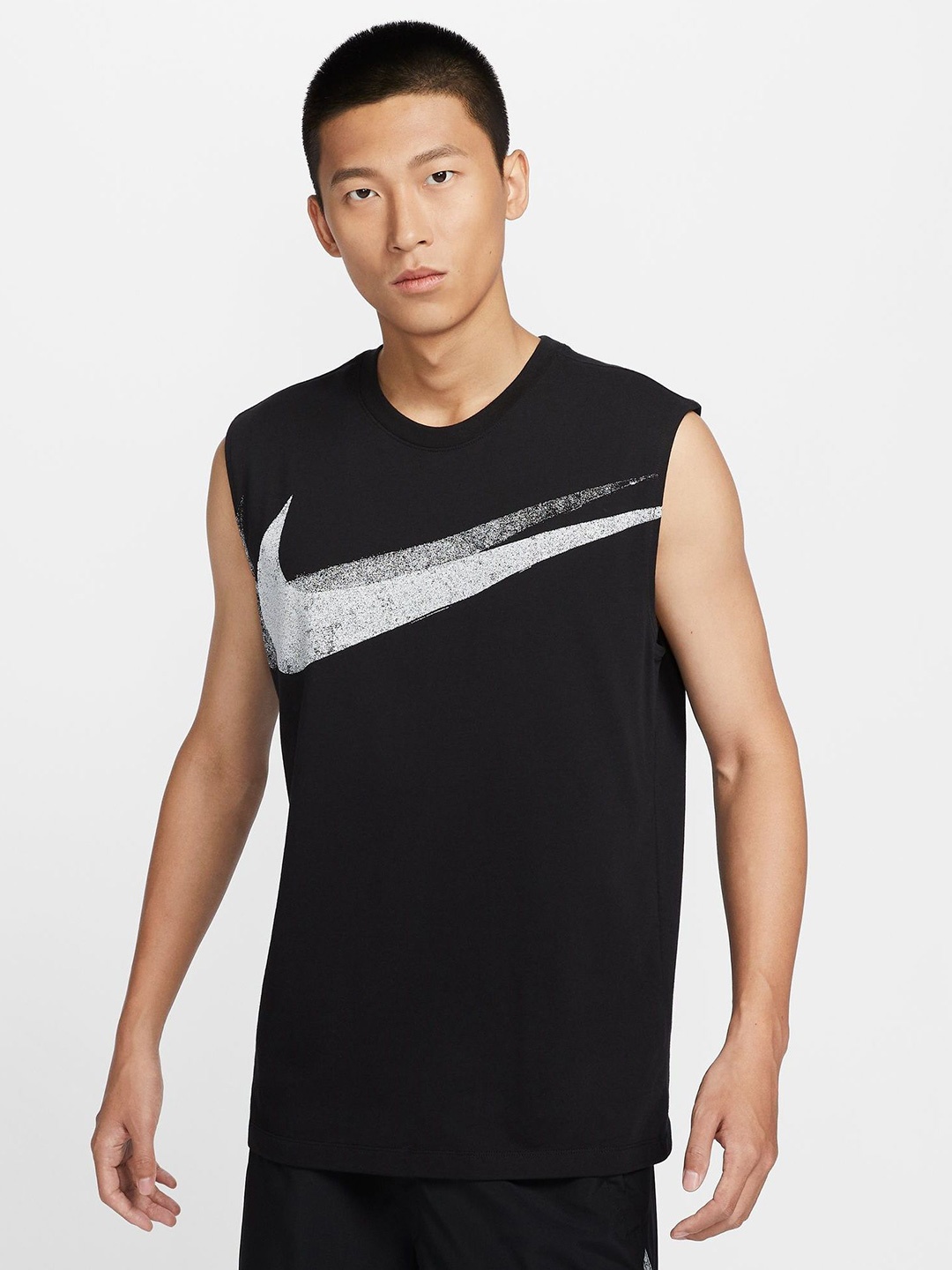 

Nike AS M NK DF TEE SL SWOOSH, Black
