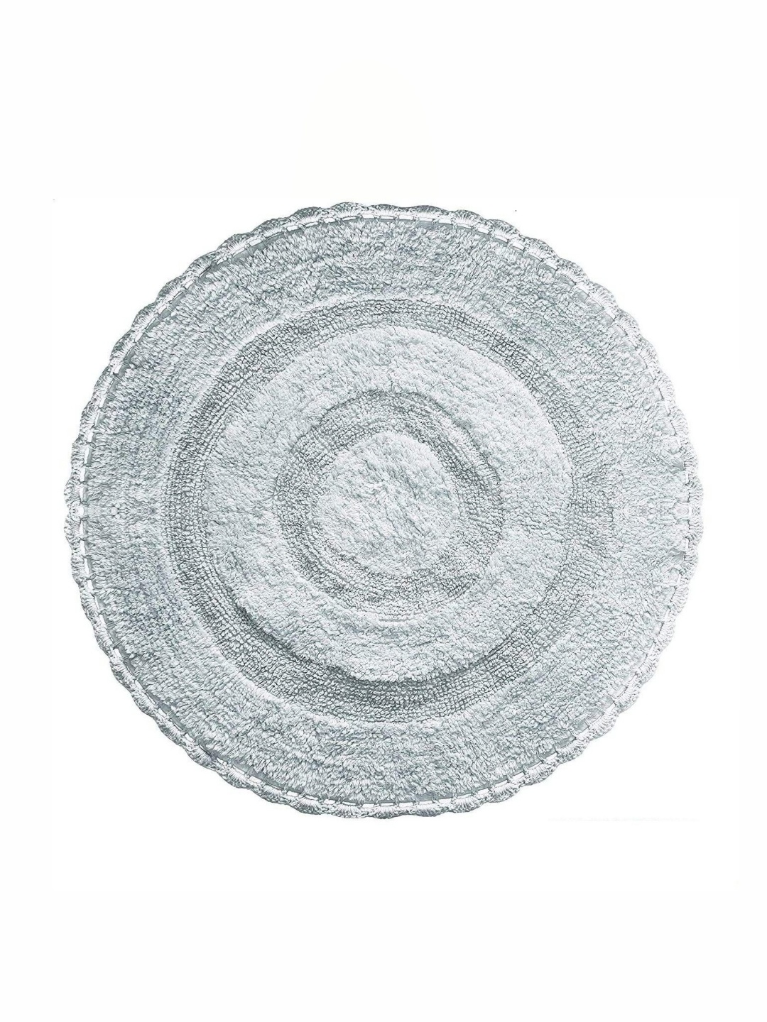 

THE HOME TALK Blue 2 Pieces Cotton Anti Skid Bath Rugs