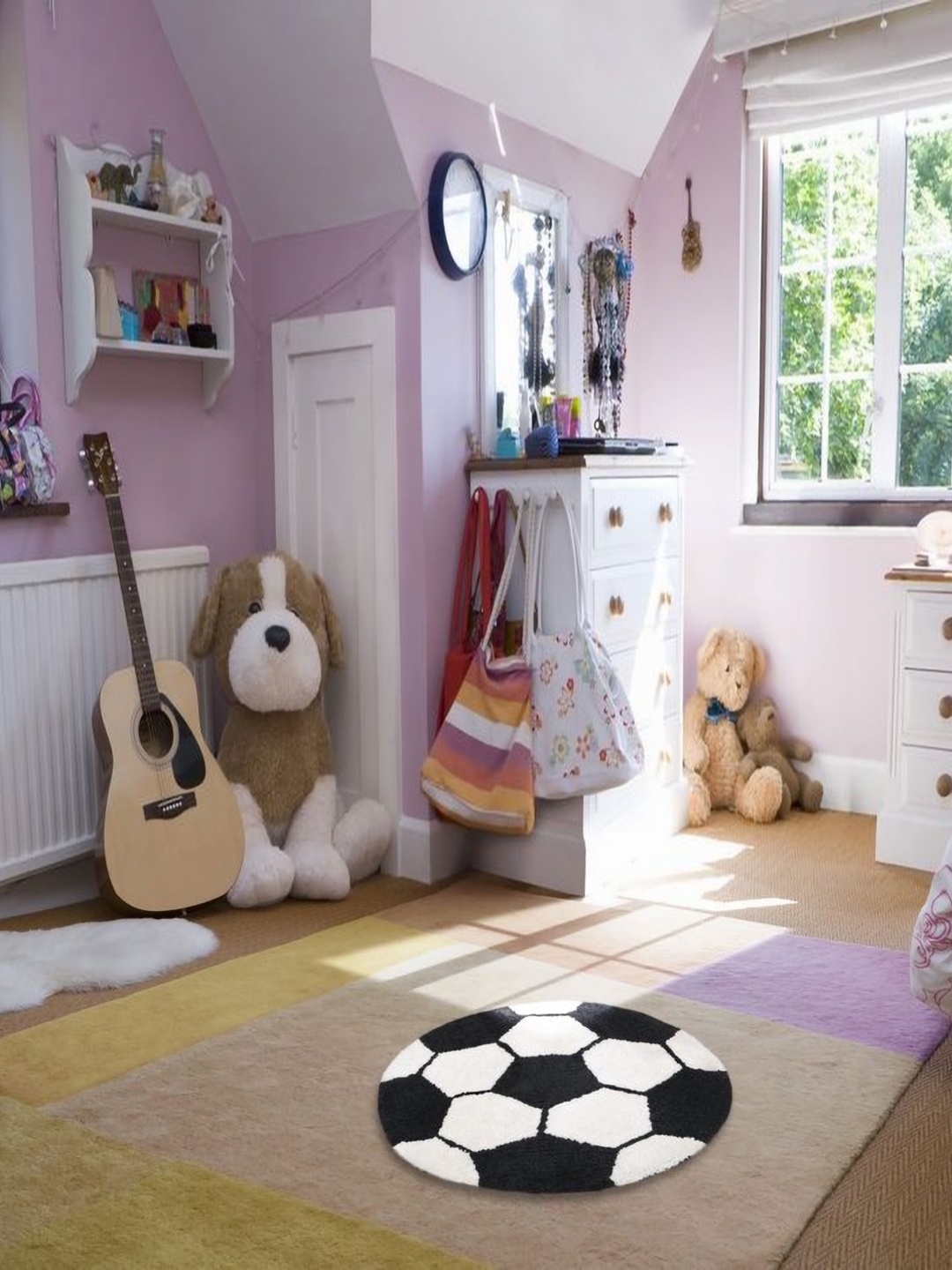 

THE HOME TALK Black & White Printed 1400 GSM Cotton Bath Rugs