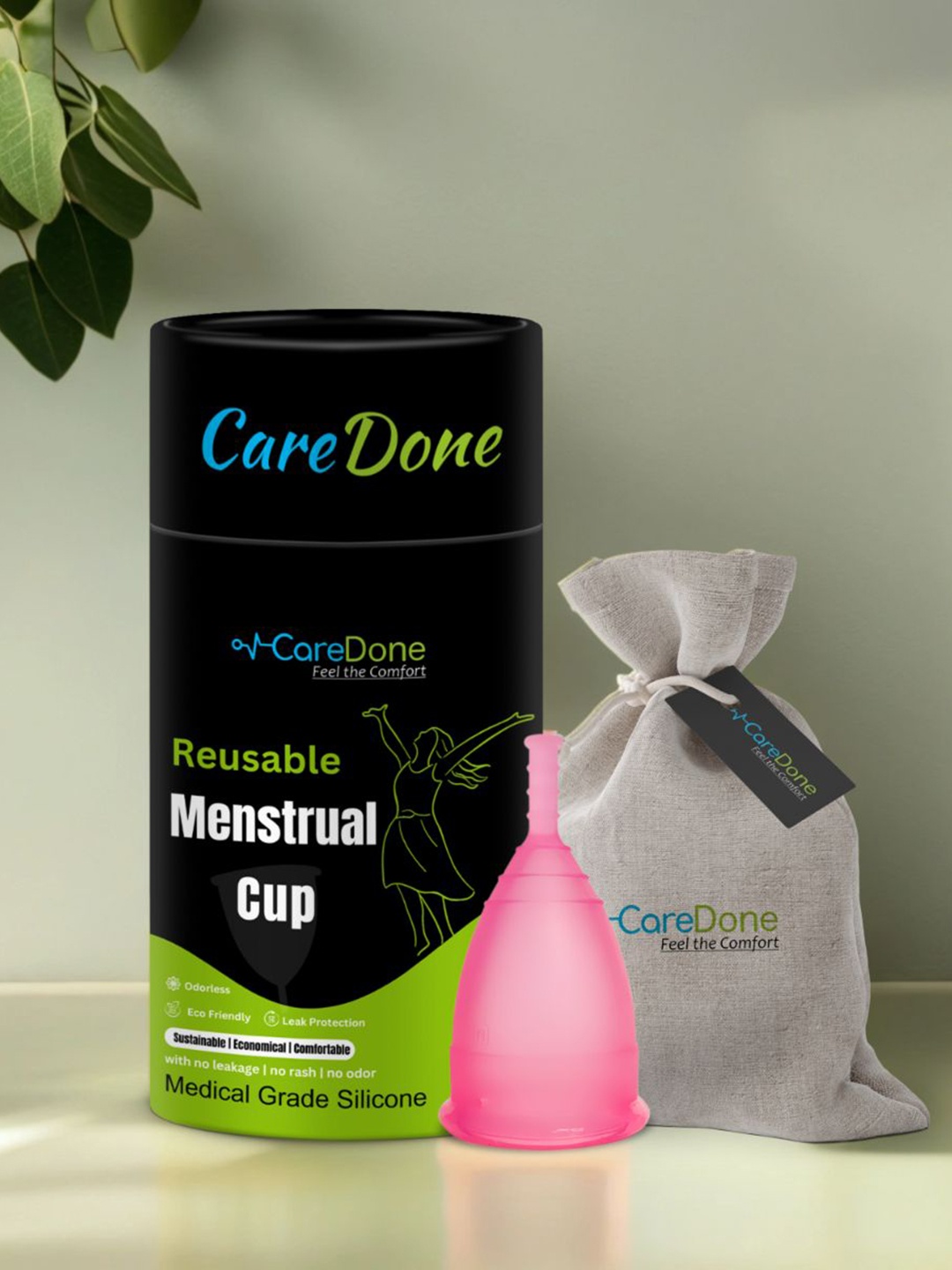 

CareDone Reusable & Washable Menstrual Cups- L, Pink
