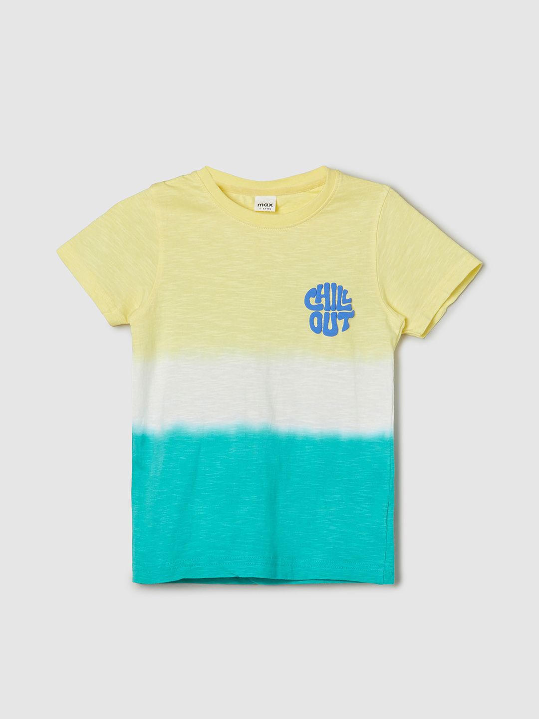 

max Boys Dyed Applique T-shirt, White