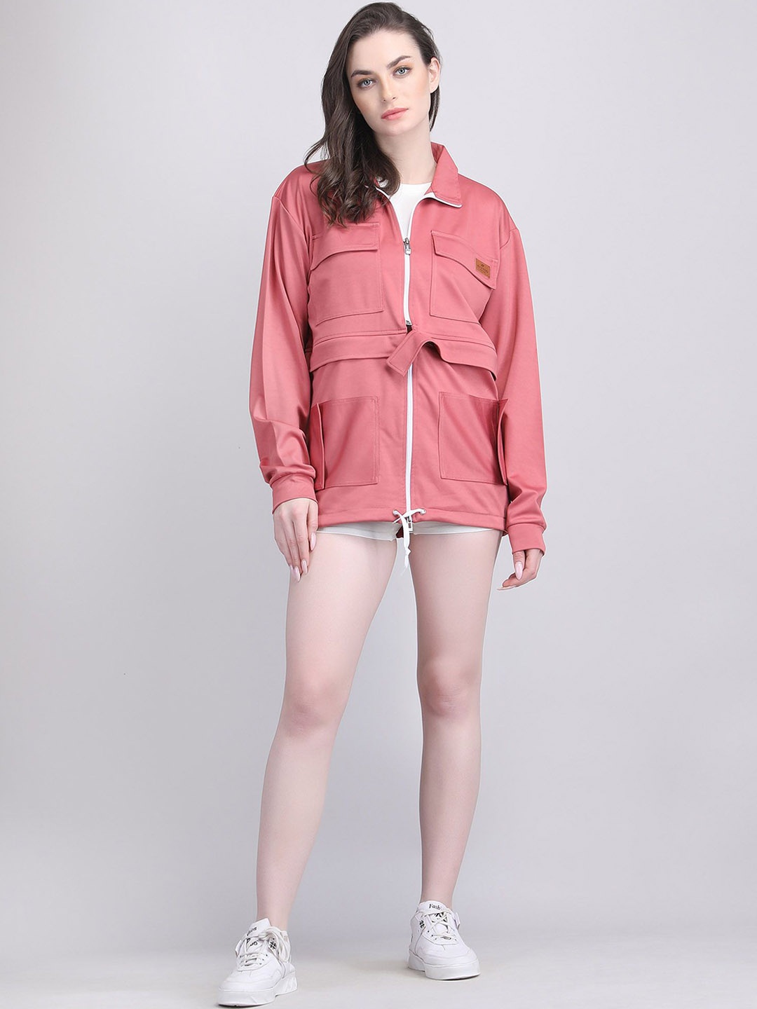 

Raxedo Women Solid Lightweight Jacket, Pink