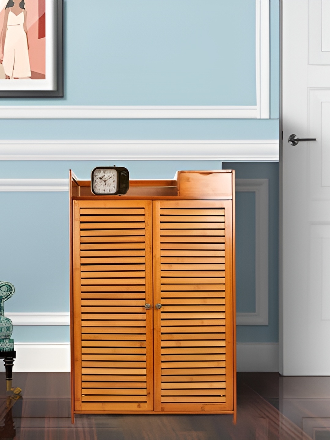 ADA Handicraft Brown Bamboo Shoe Rack