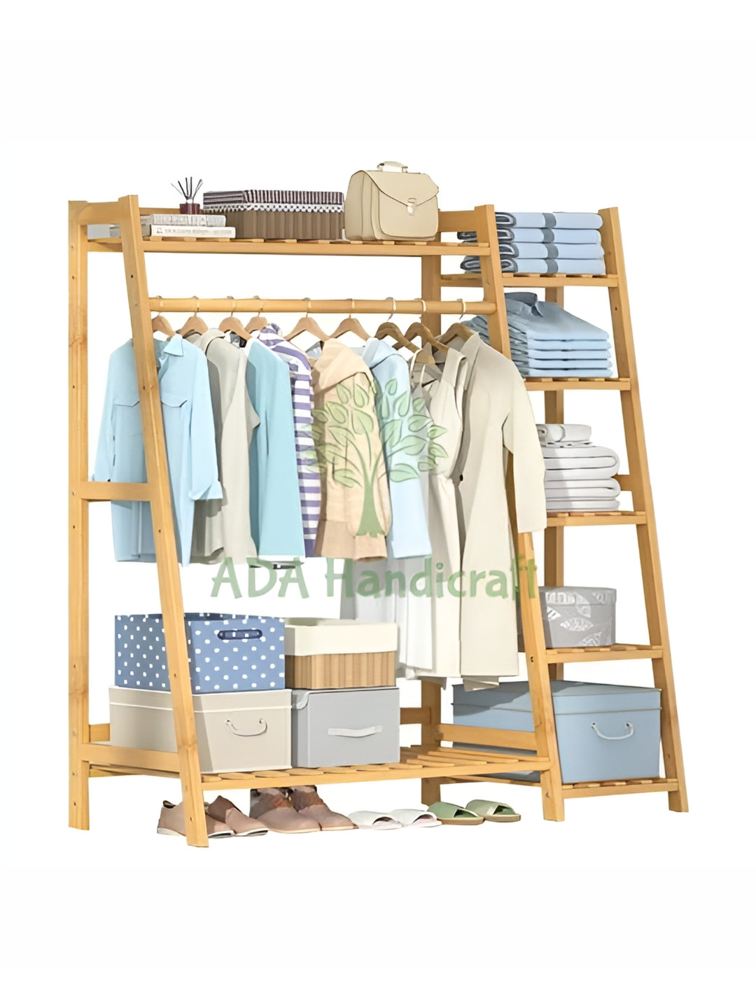 

ADA Handicraft Beige 2 Column Garment Ladder Rack