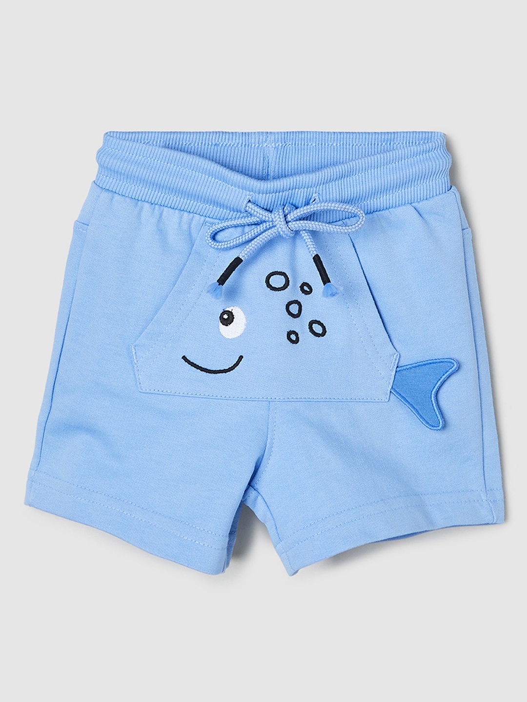 

max Boys Mid Rise Pure Cotton Shorts, Blue