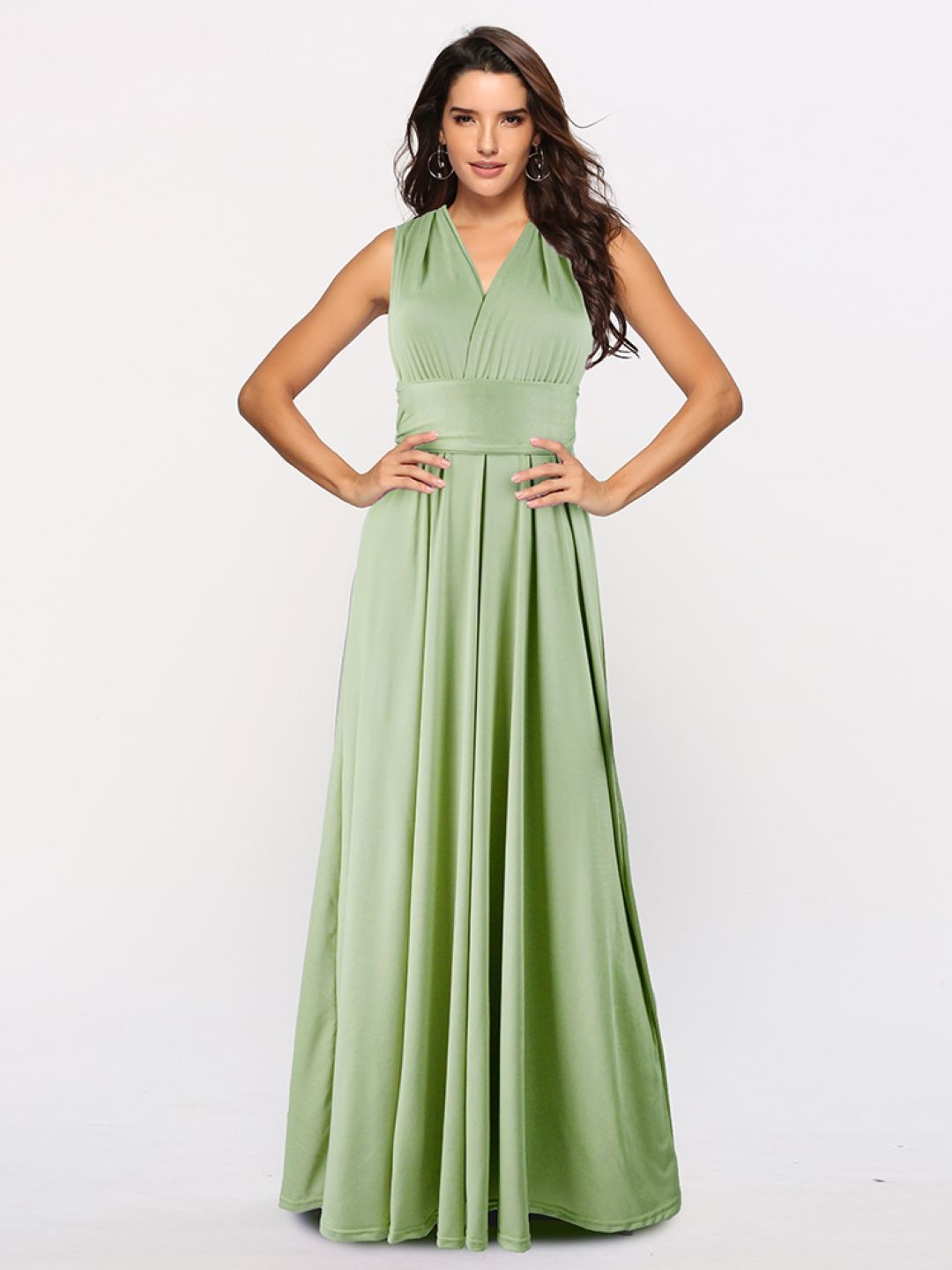 

StyleCast Women Sleeveless A-Line Maxi Dress, Green