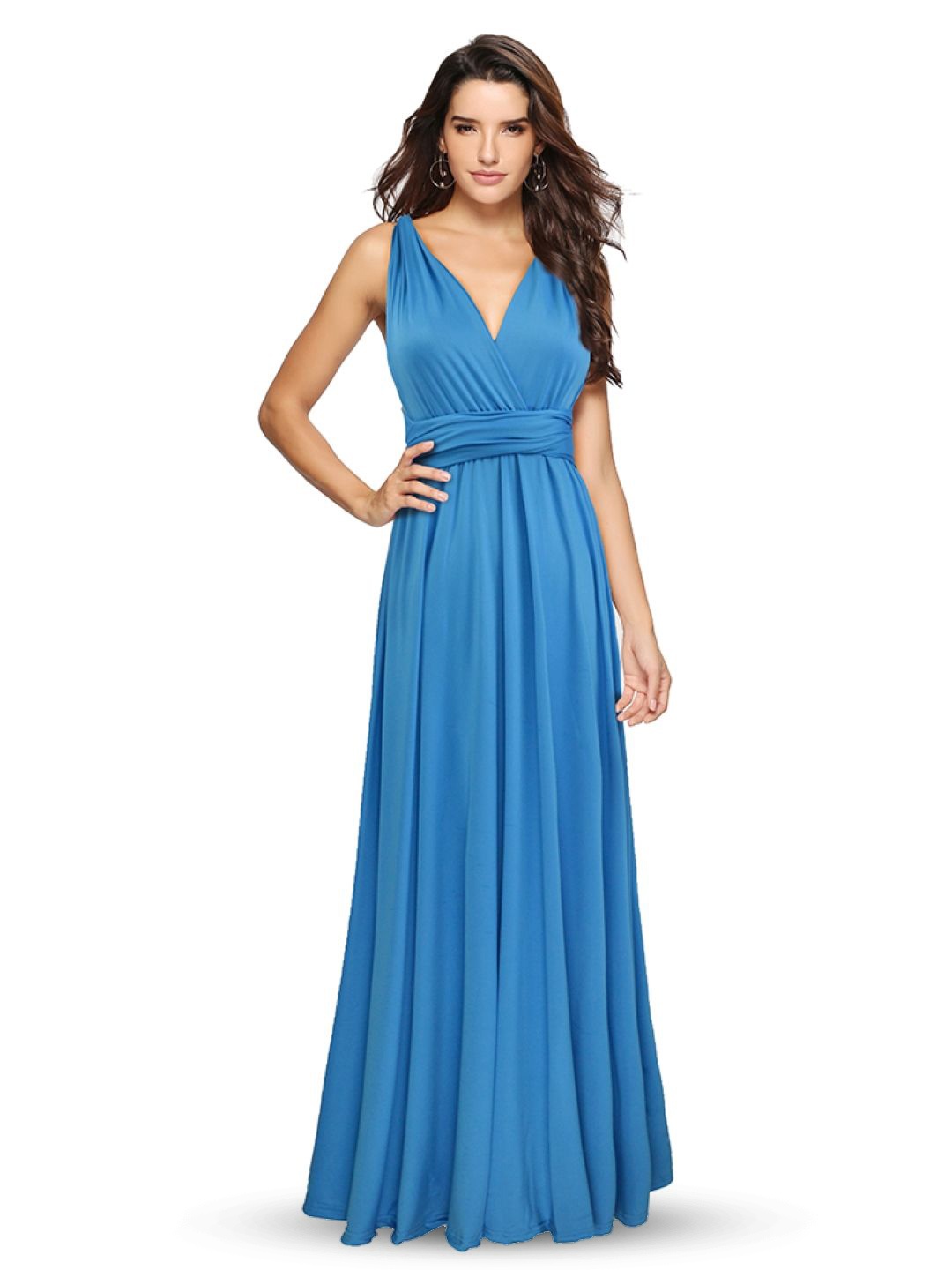 

StyleCast V-Neck Solid Maxi Dress, Blue