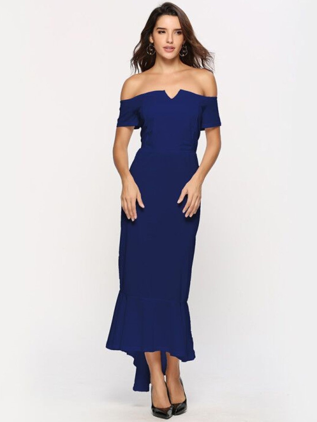 

StyleCast Women Off-Shoulder Maxi Bodycon Dress, Blue