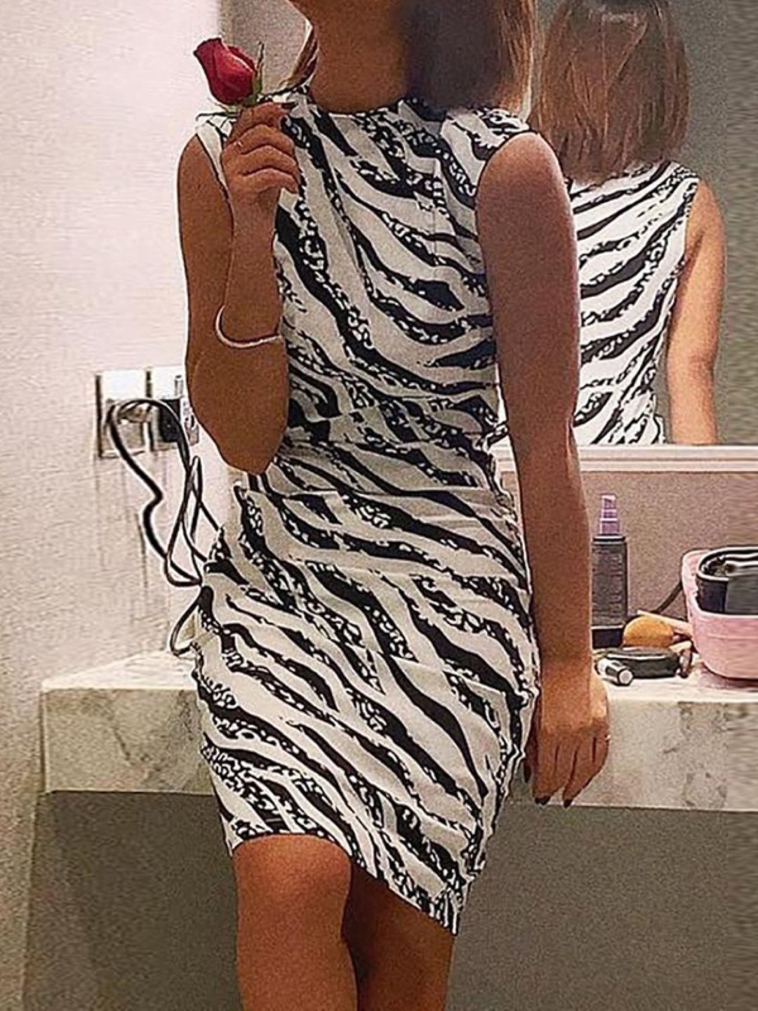

StyleCast Women Animal Print Sheath Dress, Black