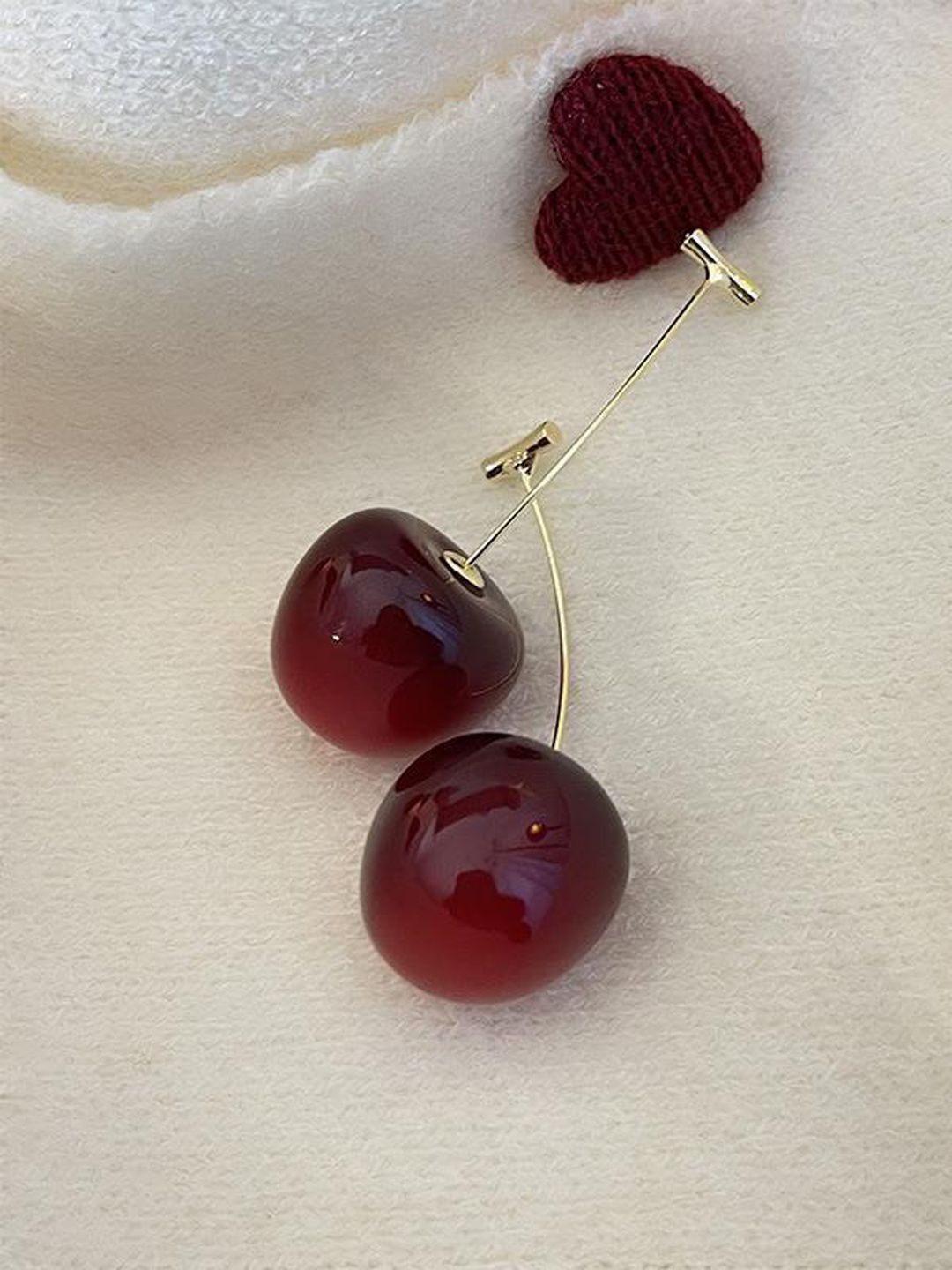 

Krelin Classic Drop Earrings, Red