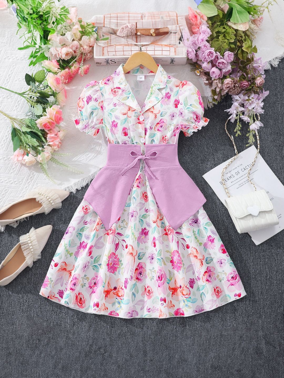 

StyleCast Floral Print Peplum Dress, White